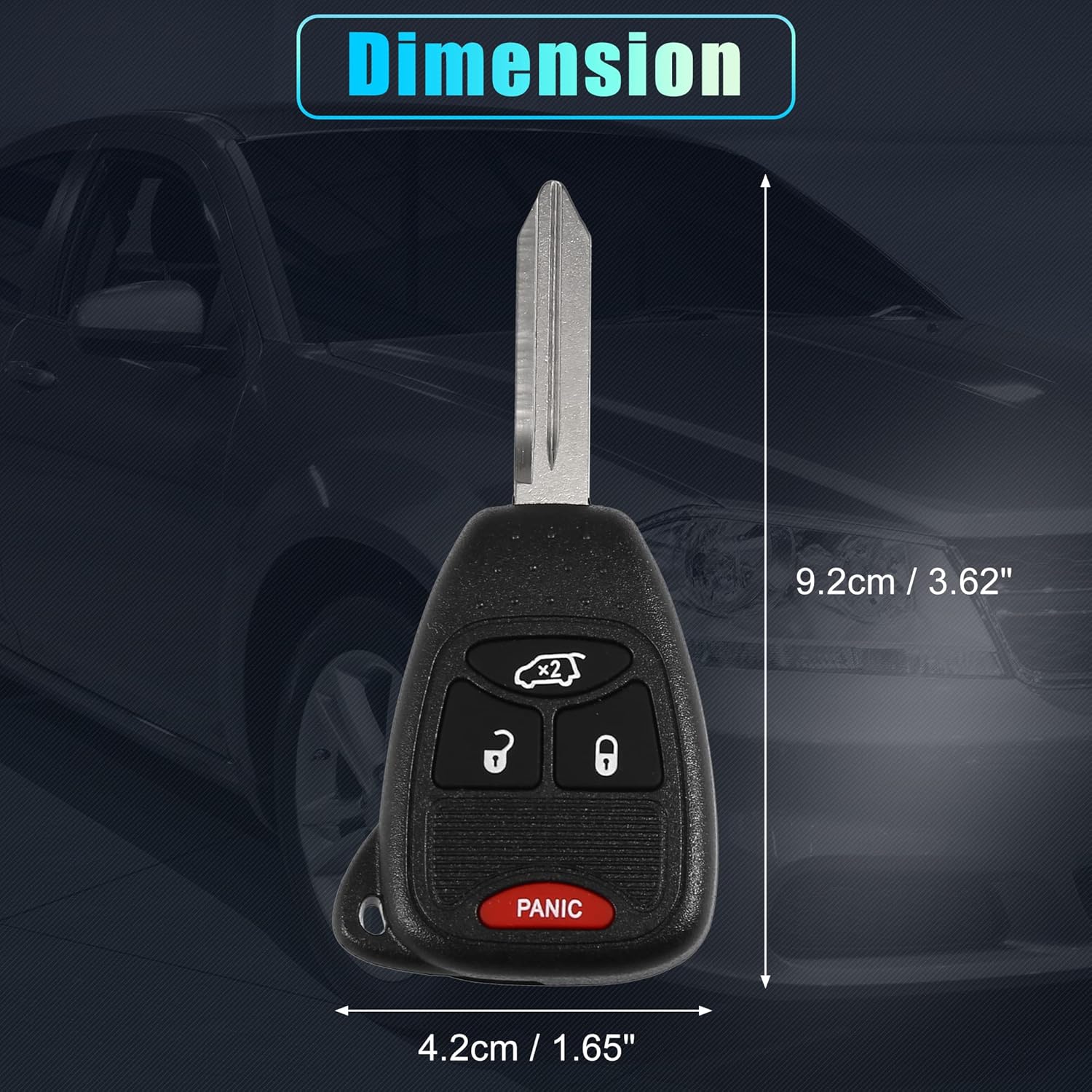X AUTOHAUX OHT692427AA 315MHz – Llave de repuesto sin llave para Dodge Avenger 2008-2013 para Jeep Liberty 2008-2012 para Chrysler PT Cruiser