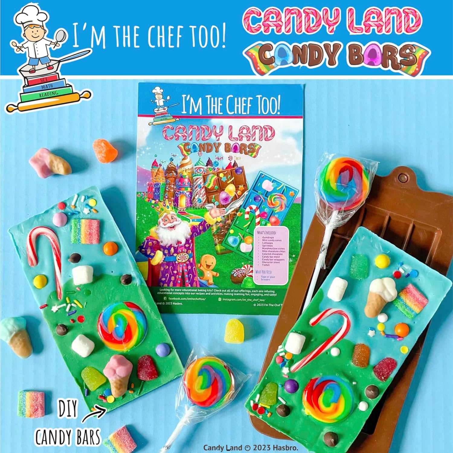 I’m The Chef Too! Candyland – Kit de barras de caramelo, kit de hornear para niños, divertido STEM educativo, sirve 2