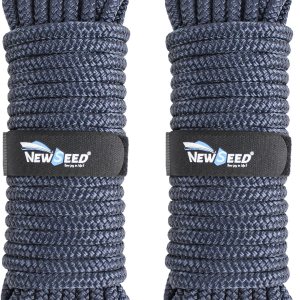 -NEWSEED – Líneas de muelle de nailon doble trenzado, paquete de 2 unidades de 25 y 35 pies con ojales de 12 y 15 pulgadas 38 pulgadas 12 pulgadas -NEWSEED – Líneas de muelle de nailon doble trenzado, paquete de 2 unidades de 25 y 35 pies con ojales de 12 y 15 pulgadas 38 pulgadas 12 pulgadas