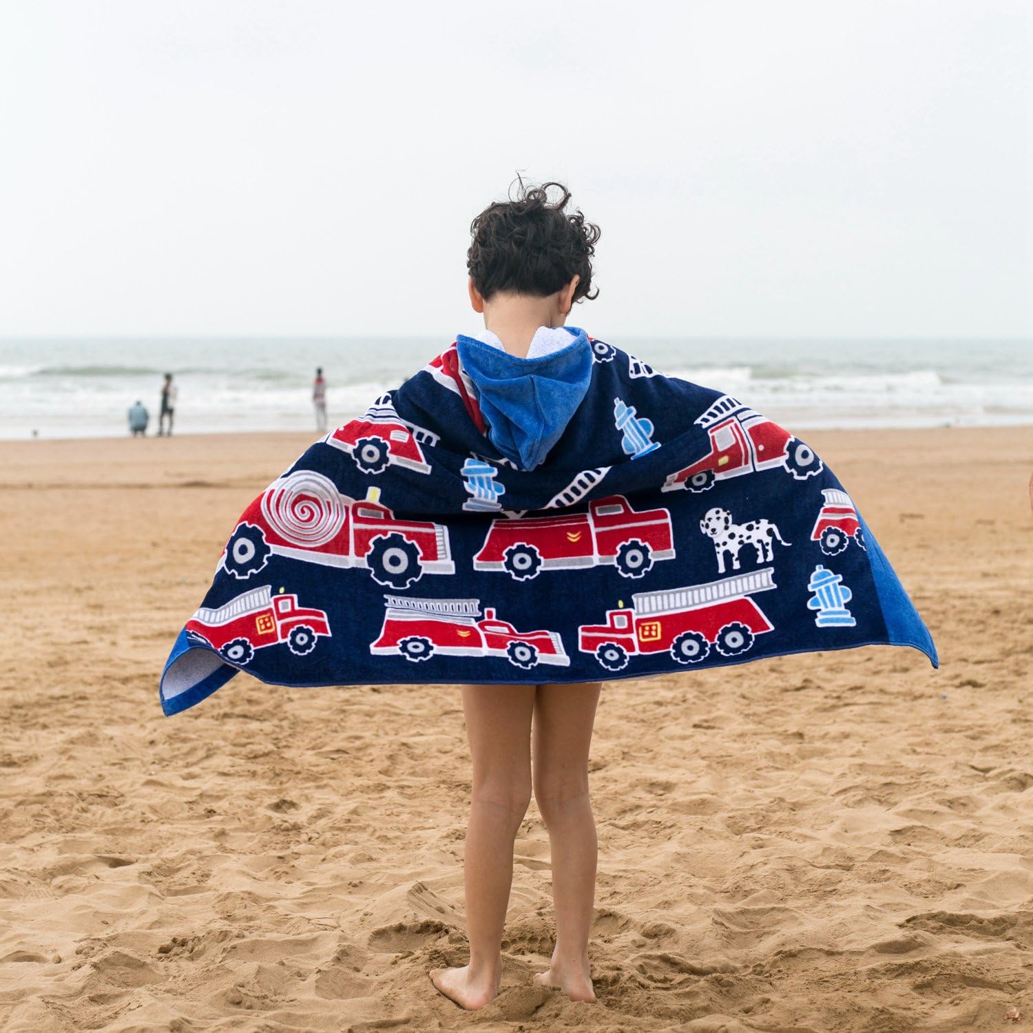 Wowelife Toallas de playa para niños, toallas con capucha para niños, toalla tipo poncho, 100% algodón de primera calidad, suave y transpirable,
