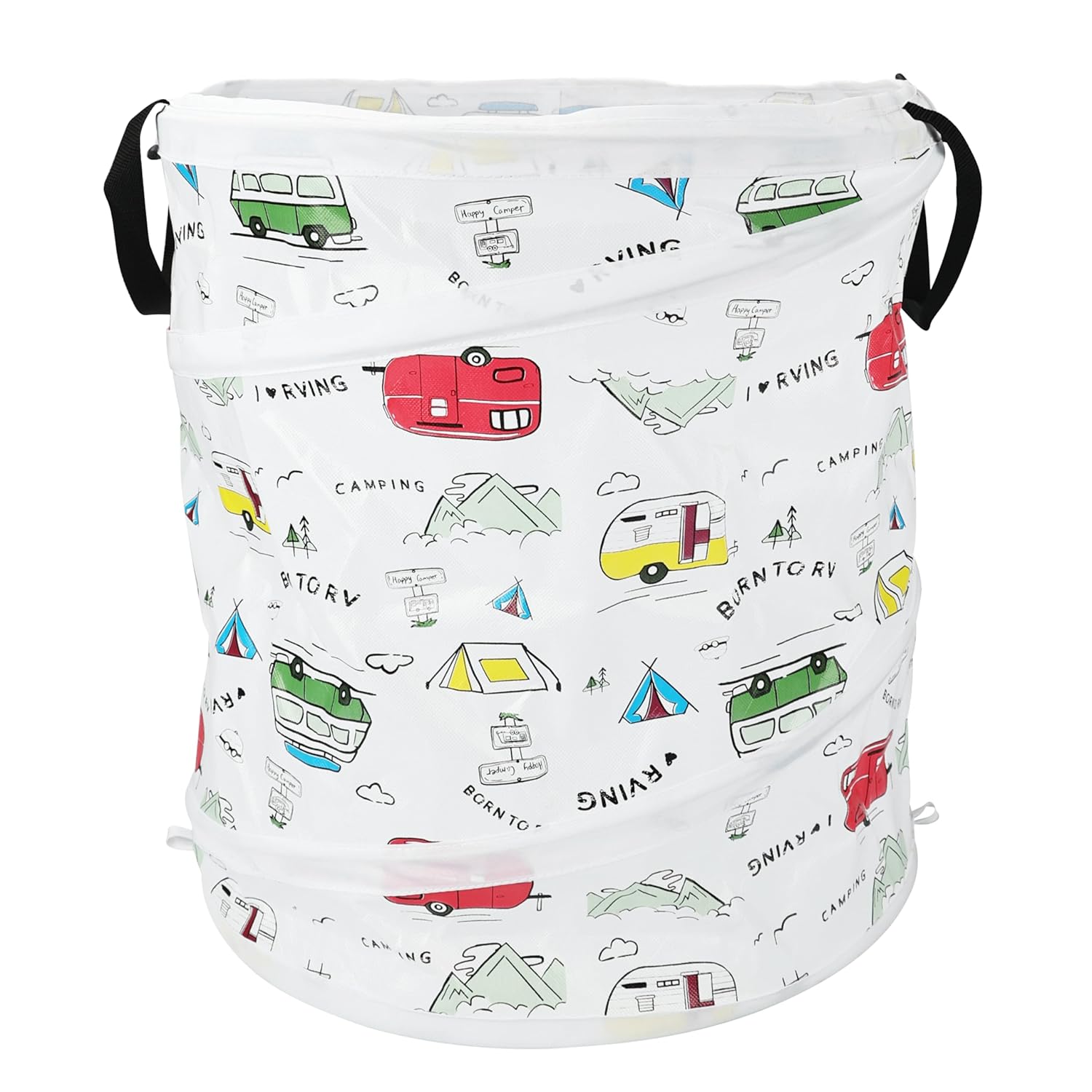 Orangutize Bote de basura plegable, portátil, para campamento, 19 x 20 pulgadas, cubo de basura desplegable para campamento, caravana y mucho más