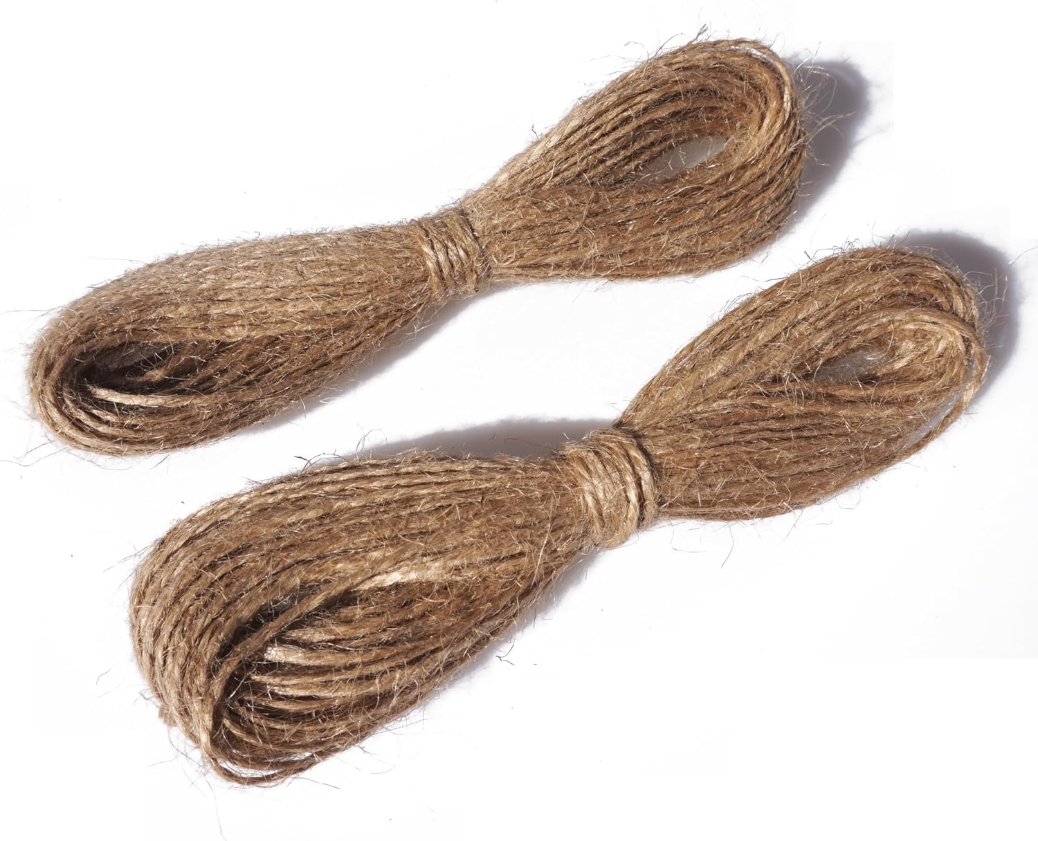 LWR CRAFTS Cordón de yute de 0.059 in, 45 piespaquete (paquete de 2) (natural)