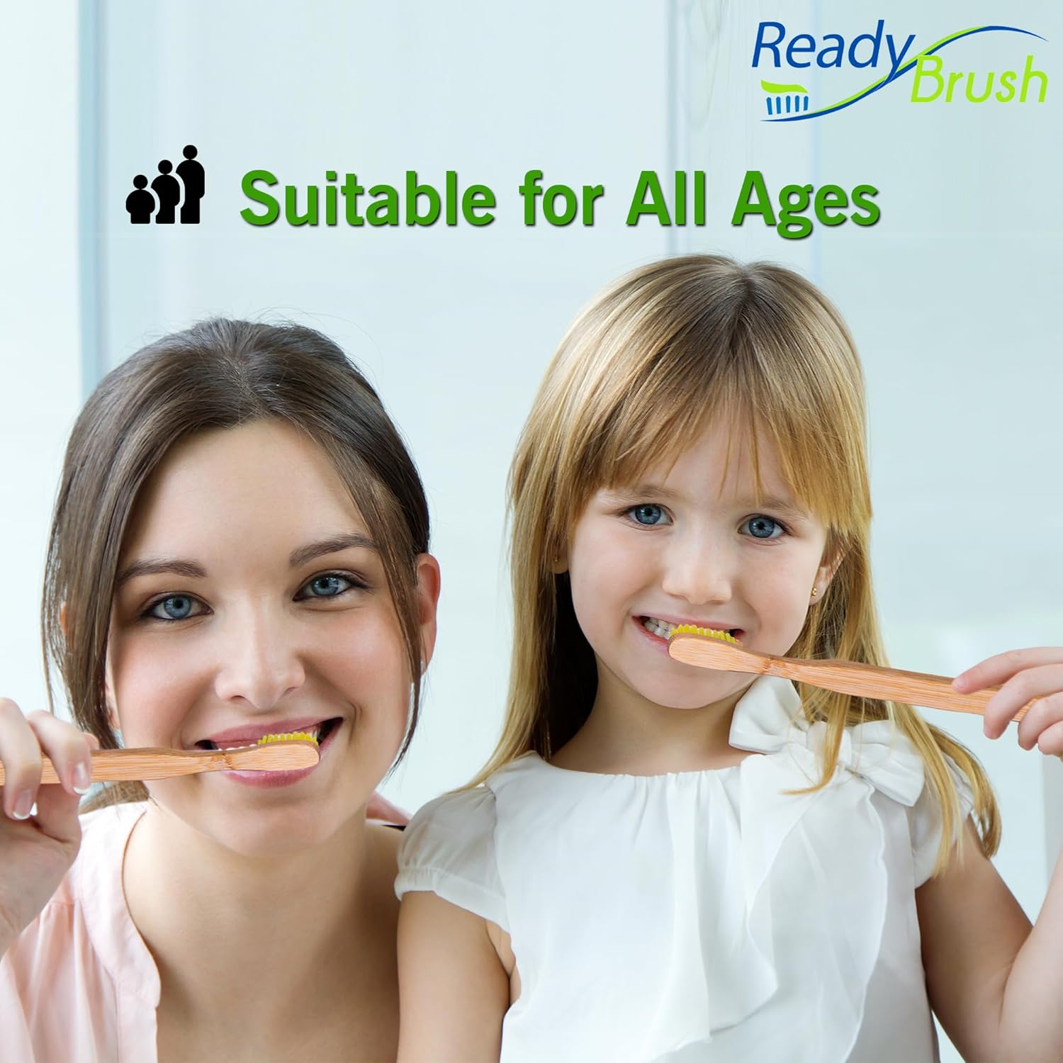 ReadyBrush – Cepillos de dientes de bambú reutilizables prepegados, solución de cuidado bucal todo en uno para una sonrisa fresca y saludable,