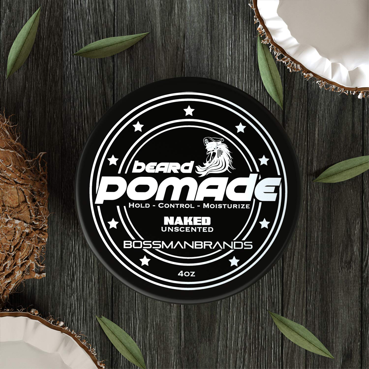 Bossman Pomada para cabello y barba para hombres, hidratante con sujeción y control medio, pomada para peinar el cabello para hombre, fabricada en