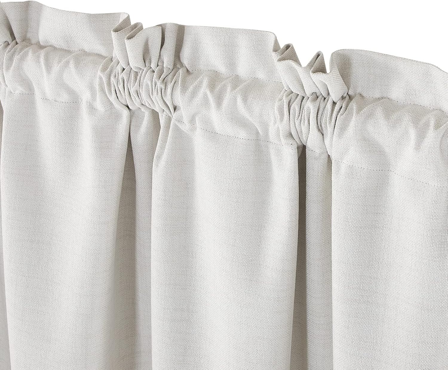 LOYOLADY Cortinas opacas de lino marfil de 102 pulgadas de largo, juego de 2 paneles de cortinas con aislamiento térmico para sala de estar,