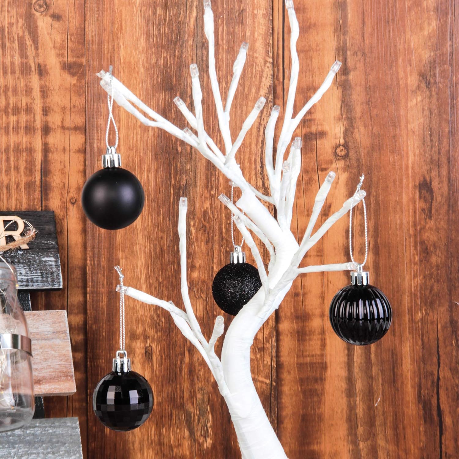 Jusdreen 31 esferas decorativas para árbol de Navidad, inastillables, esferas colgantes para árbol de Navidad, decoración para vacaciones, fiestas,