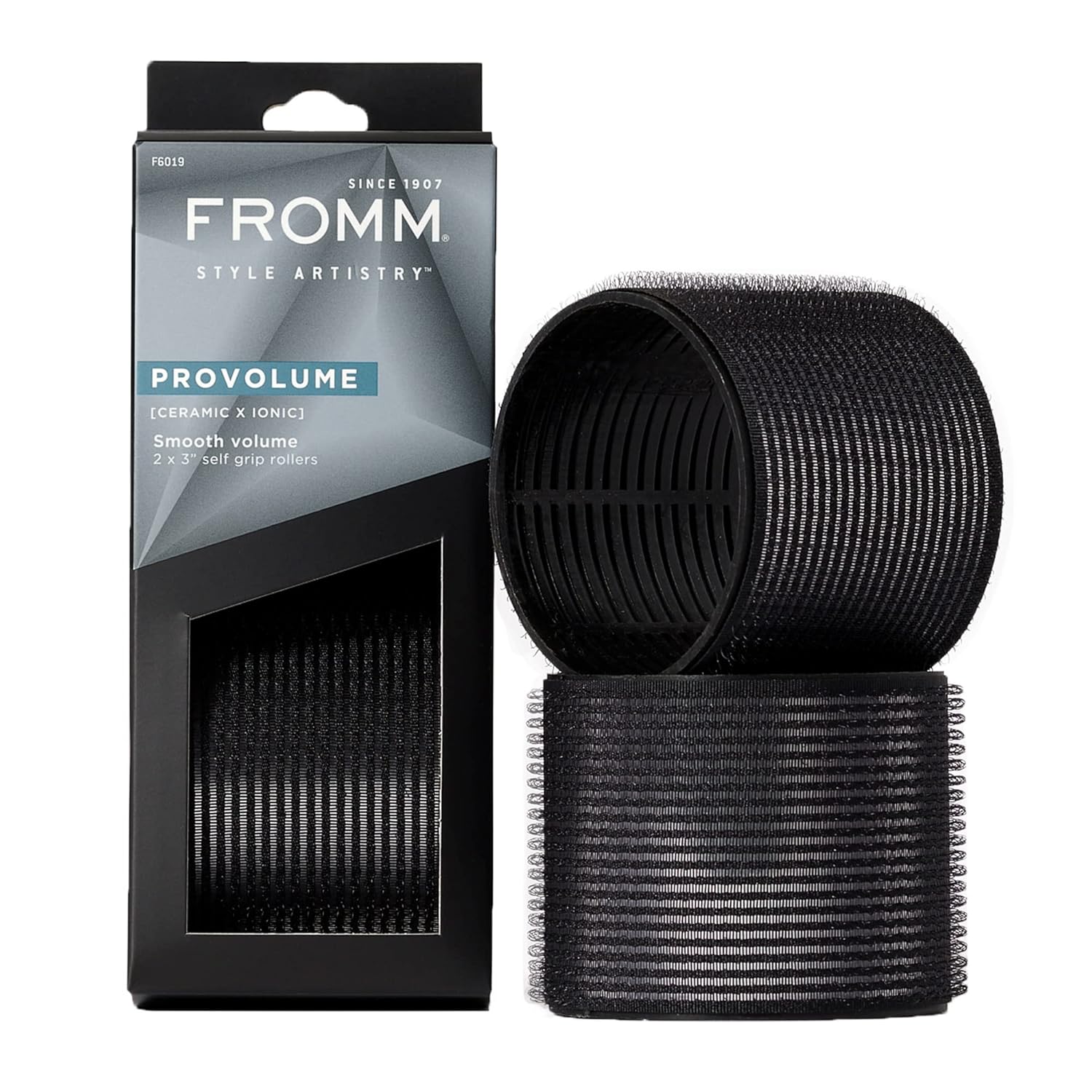 Fromm ProVolume – Rodillos térmicos iónicos de cerámica de 3 pulgadas, 2 unidades, rizadores de pelo grandes de calidad de salón para cabello largo