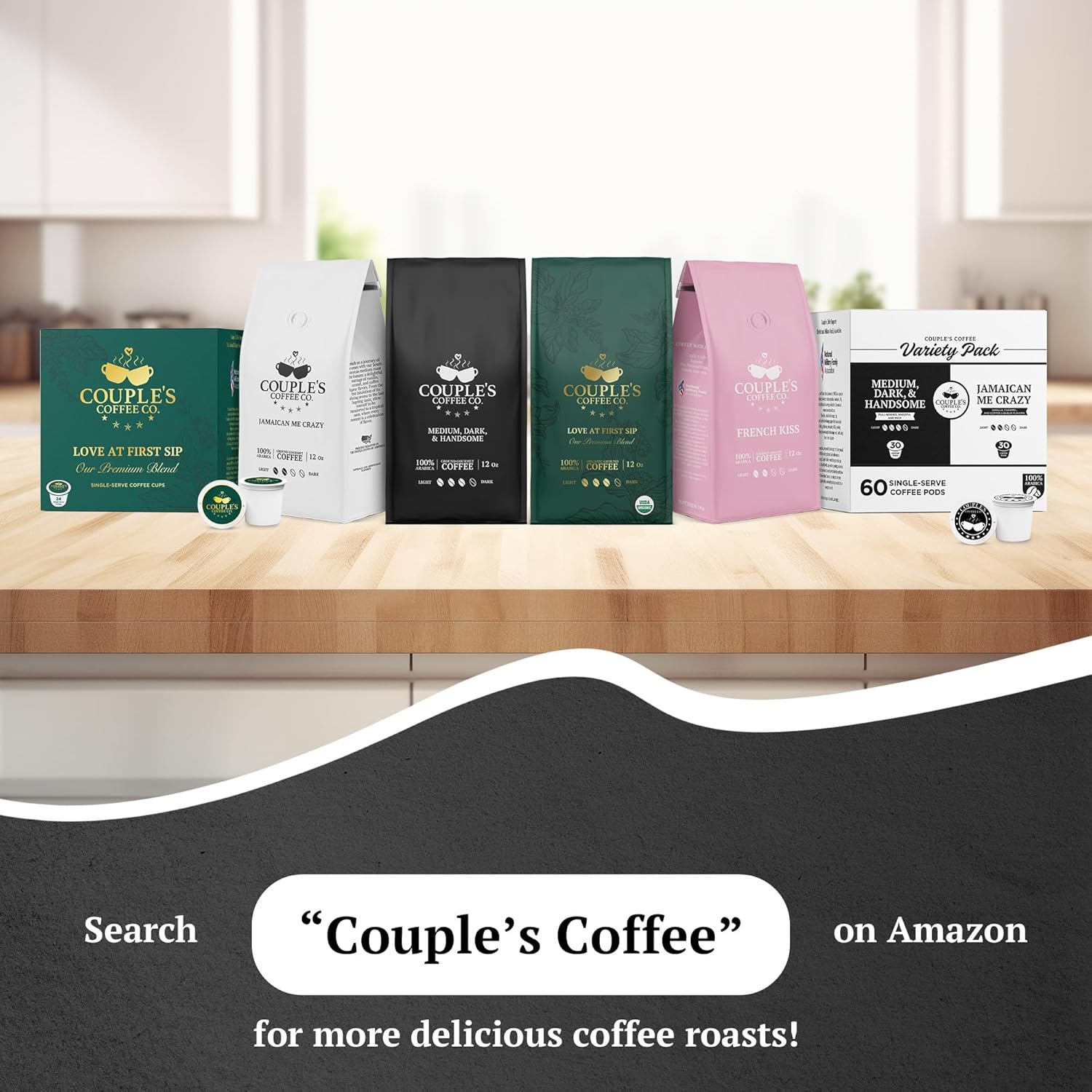 Couple’s Coffee – Café molido  Mezcla de café tostado medio Jamaican Me Crazy  Café con sabor gourmet con suaves sabores de caramelo de vainilla