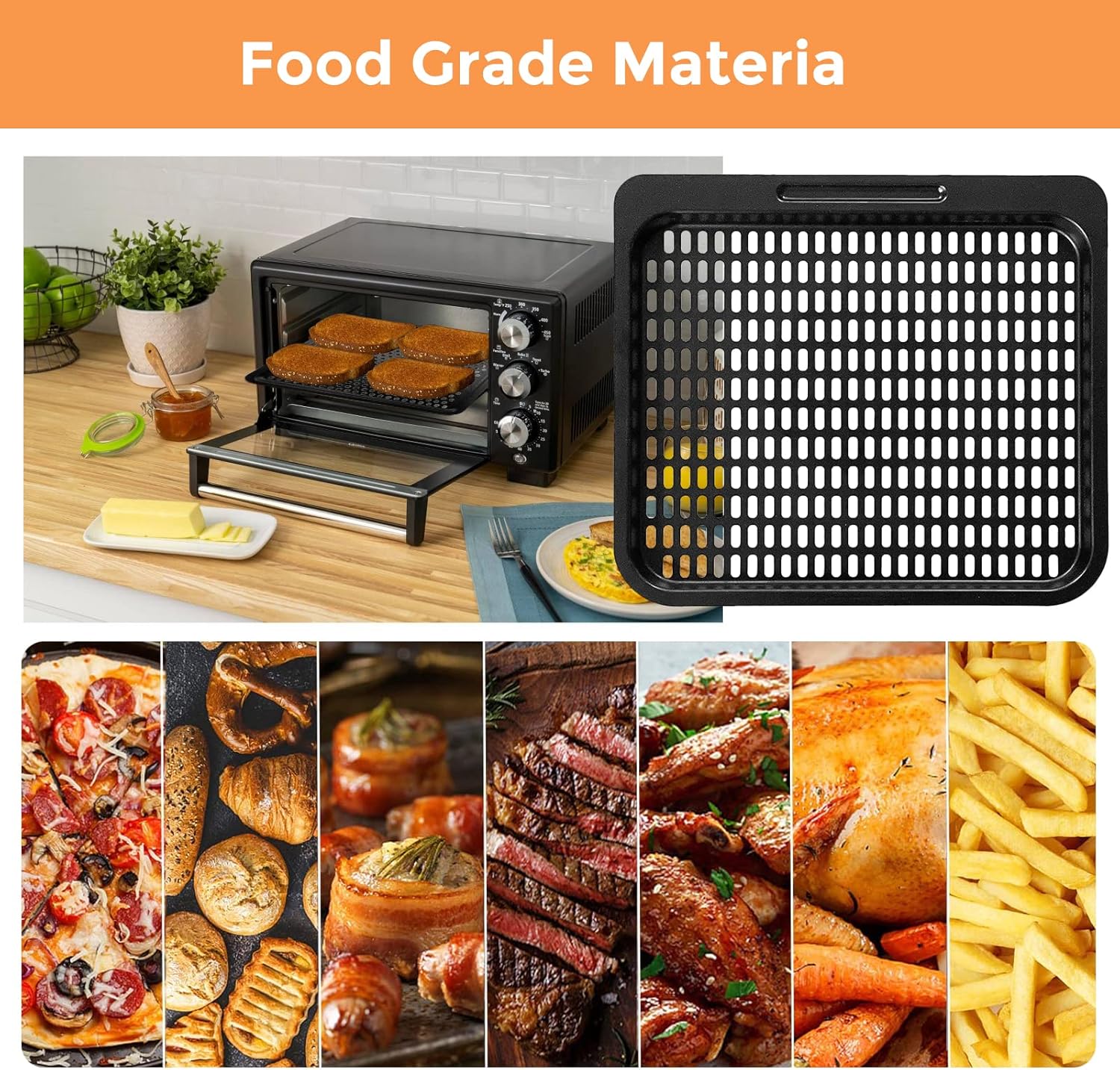 2 piezas de repuesto de bandeja de cocina, rejilla de cocina de malla de 10 cuartos de galón, accesorios para freidora de aire Instant Vortex,