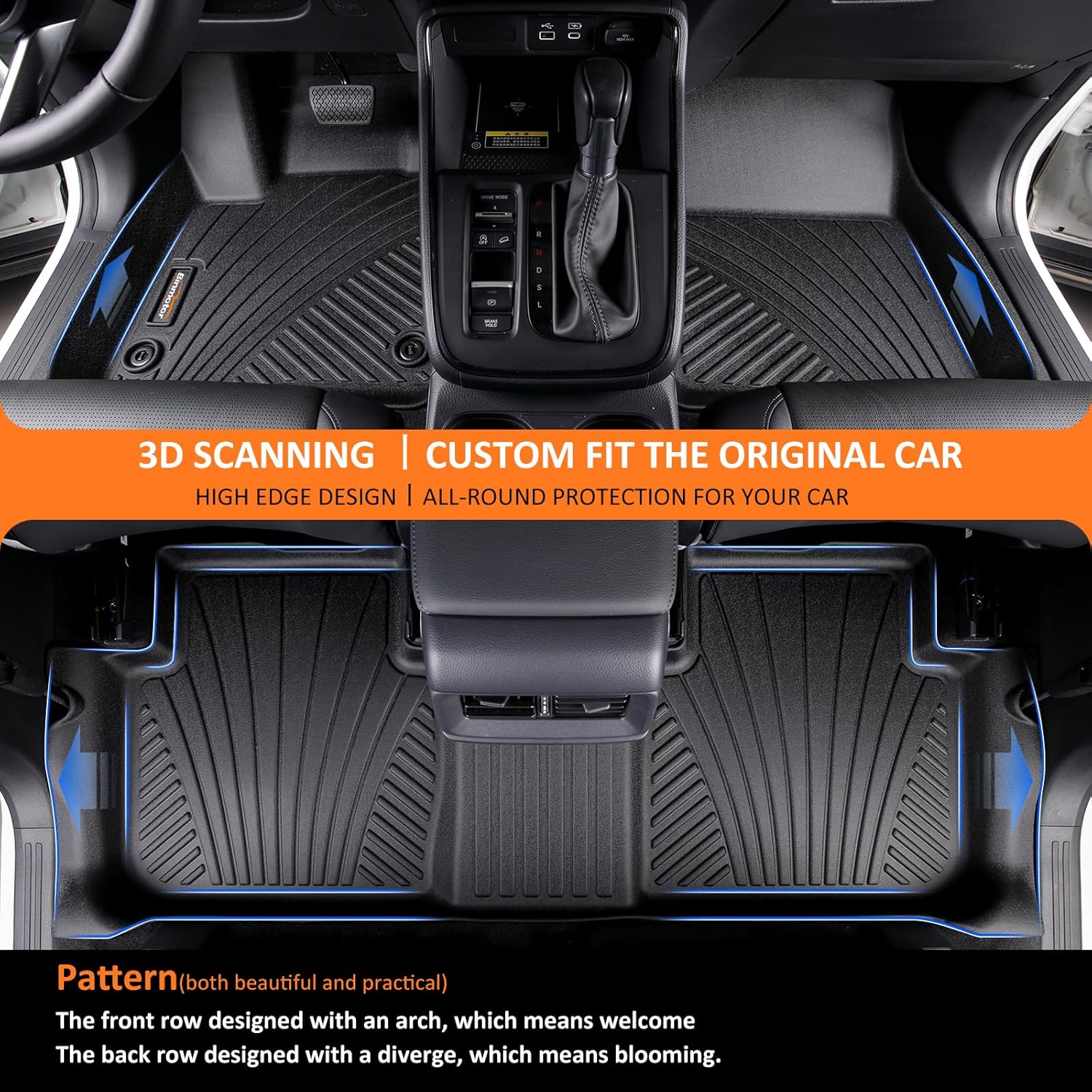 Juego de alfombrillas de carga para Mazda CX5 2022-2017, alfombrillas de piso para automóvil para Mazda CX 5, 2017-2022 Mazda CX-5 Tapete de carga,