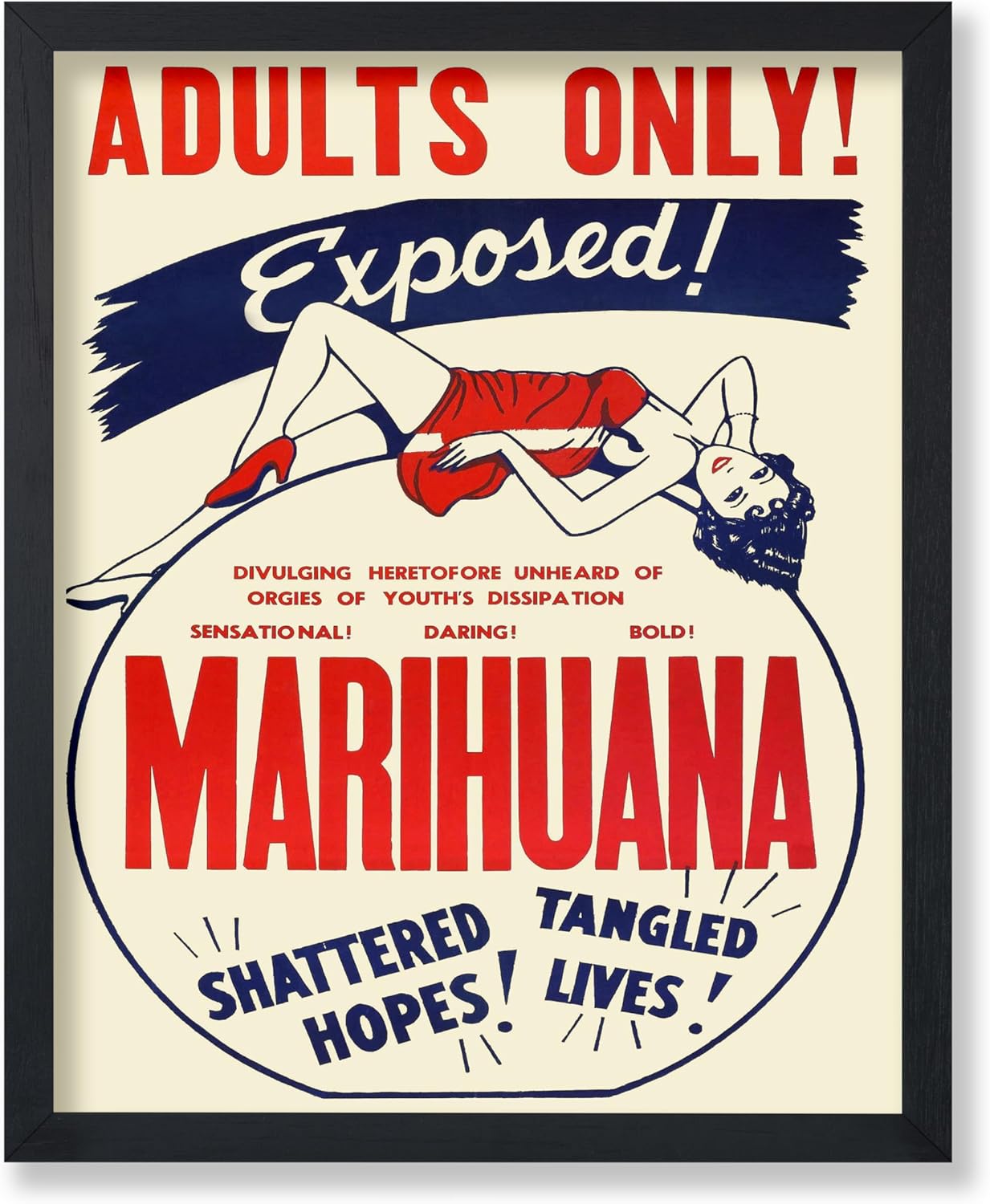 Poster Master Póster vintage de la película de marihuana  Impresión retro expuesta a la marihuana  Arte de marihuana  Regalo para él, ella, hombres,