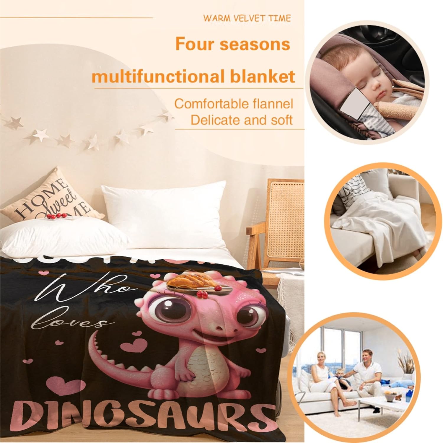 Manta de dinosaurio para niñas, solo una chica que ama a los dinosaurios, regalo de dinosaurio para niñas y mujeres, bonito patrón de dinosaurio