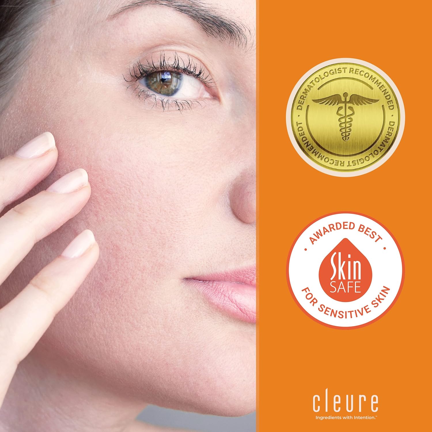 Cleure Crema de día antienvejecimiento e hidratante facial con manteca de karité pura para pieles sensibles, sin fragancia, sin gluten, salicilatos