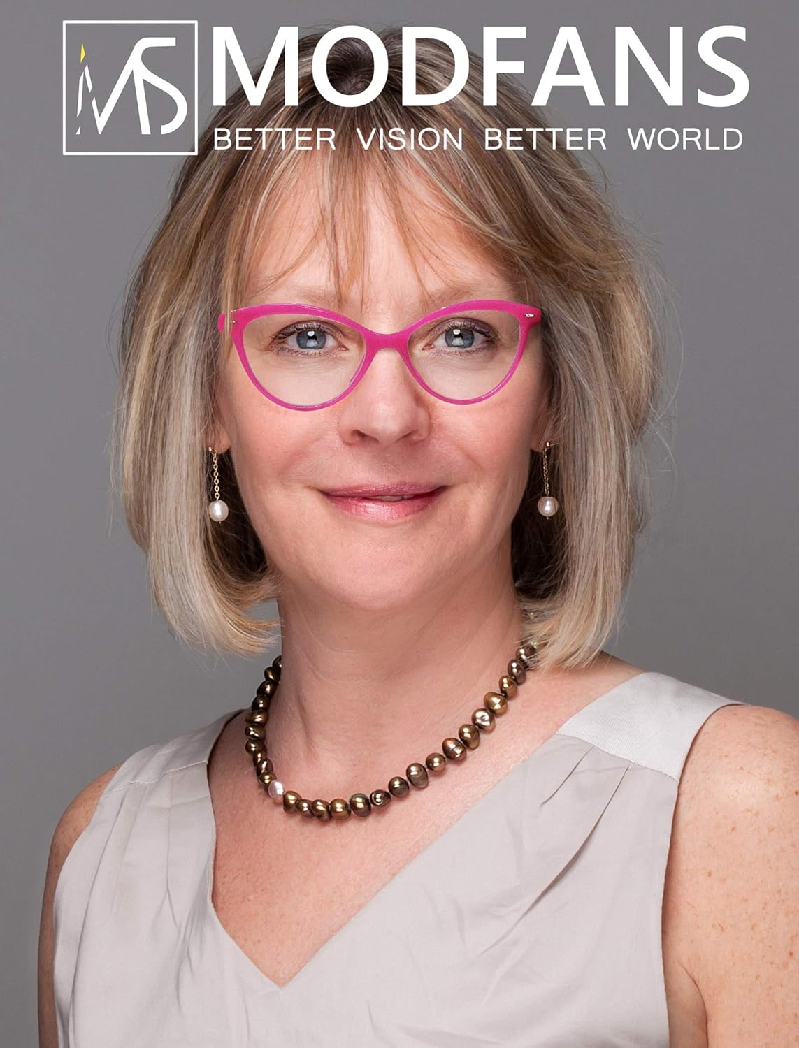 MODFANS Paquete de 4 lentes de lectura de diseño de ojo de gato para mujer con bisagra de resorte elegantes y cómodos