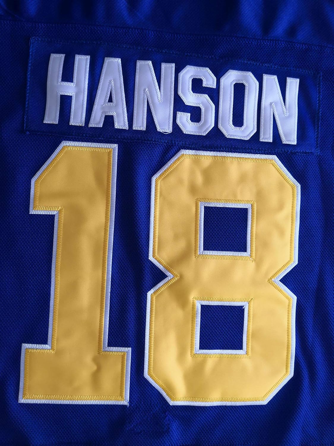 Phoneutrix Hanson Brothers Charlestown Chiefs 16 Jack 17 Steve 18 Jeff Slap Shot Movie Hockey Jersey Azul