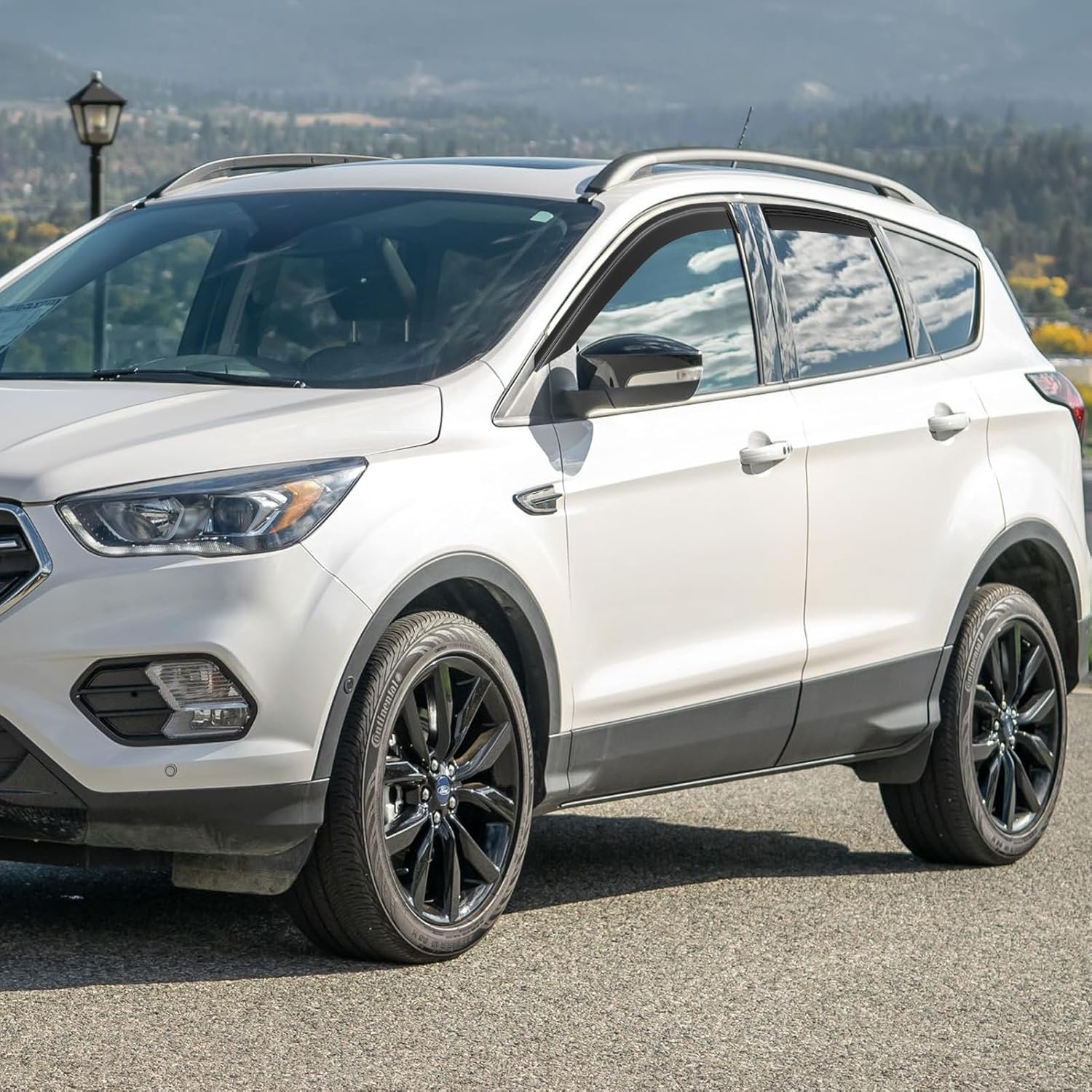 Protectores de lluvia para Ford Escape 2020 2021 2022 2023, viseras de ventilación de ventana, deflectores de viento para escape 20-23