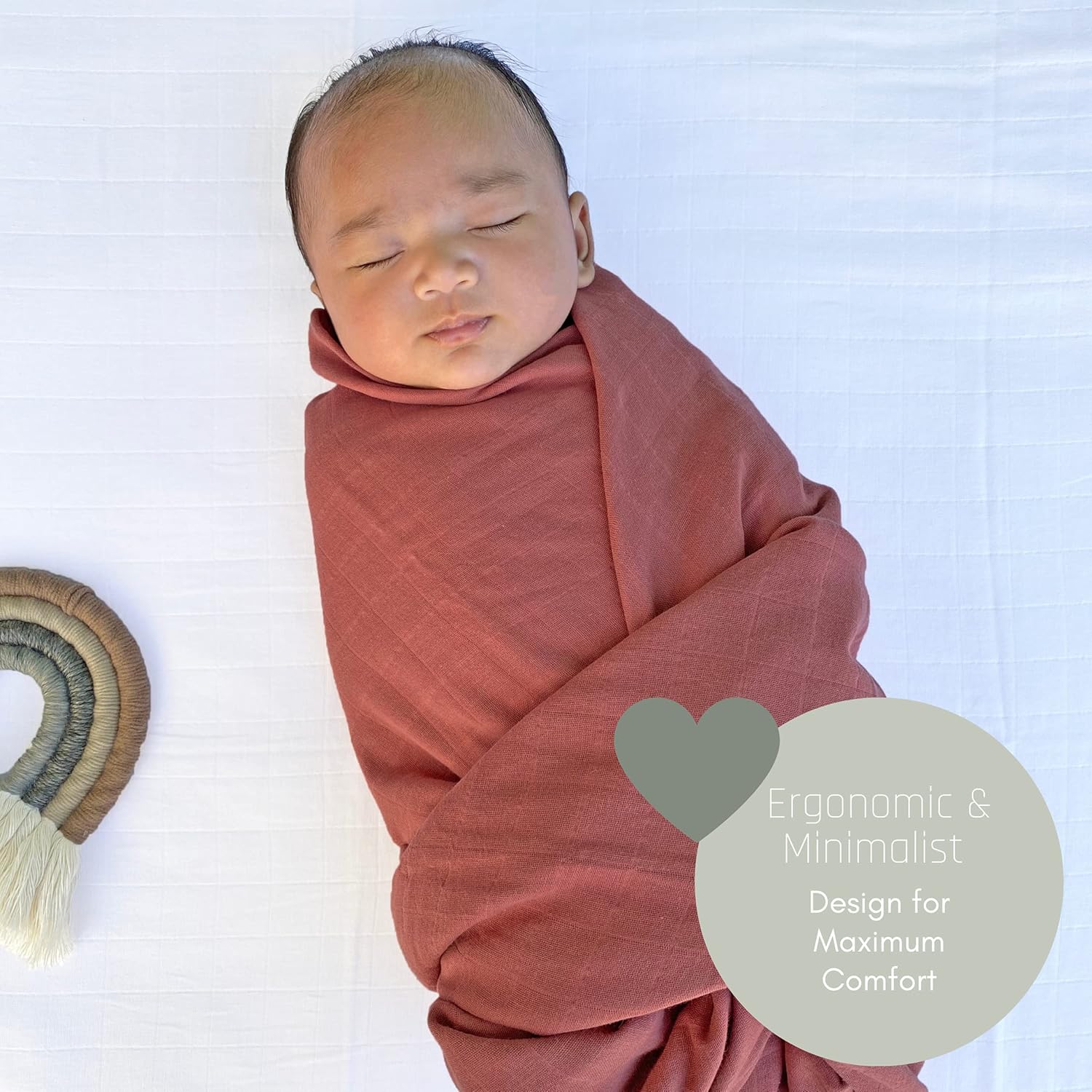 MOZAH Mantas de muselina orgánica para envolver  100% algodón orgánico suave  Manta para bebé niña y bebé niño  Artículos esenciales ideales para la