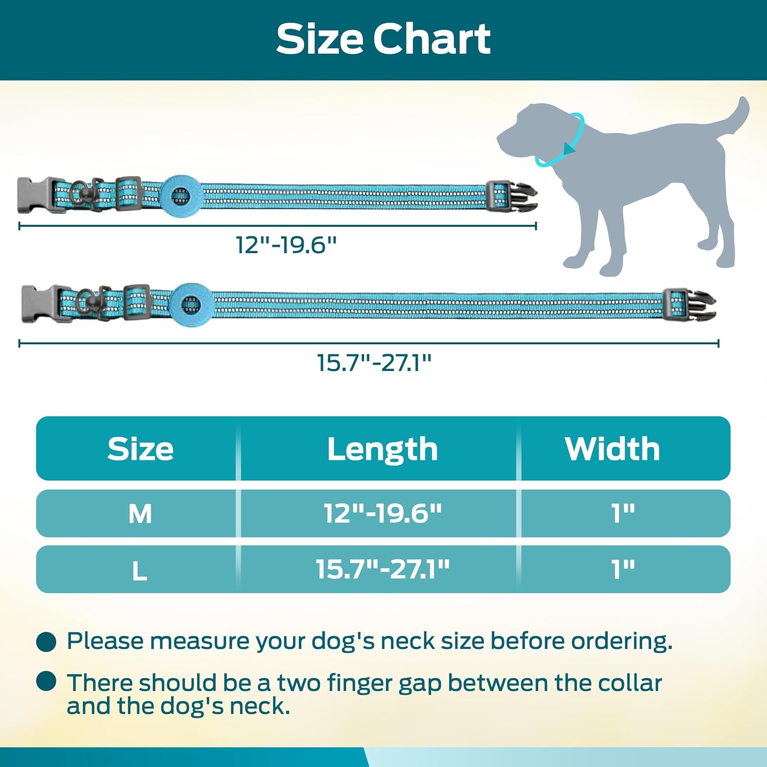 Collar de perro Apple AirTag de alta calidad, perfecto para rastreador de perros, ajustable para perros medianos, soporte resistente para AirTag con