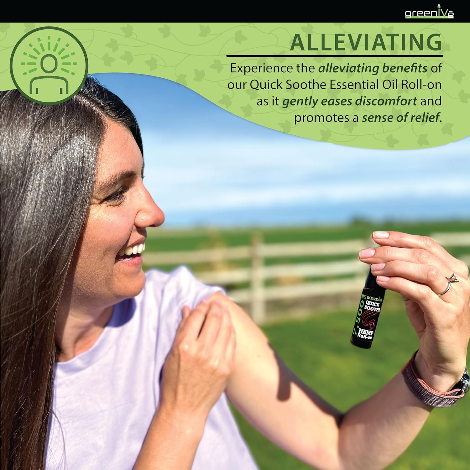 GreenIVe Mezcla de aceites esenciales terapéuticos de cáñamo roll-on de 7,500 mg para articulaciones y resultados de focalización (paquete de 2)