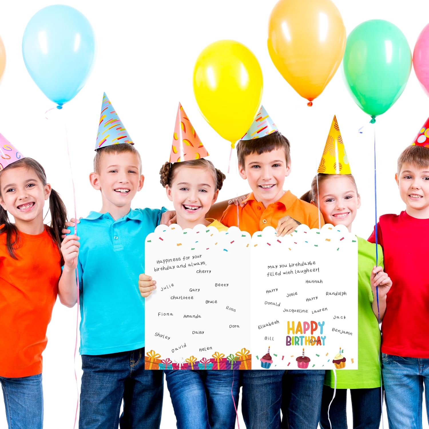 Yoqipati Tarjeta de cumpleaños gigante, libro de invitados gigante, 14 x 22 pulgadas, tarjetas de felicitación de cumpleaños gigantes grandes para