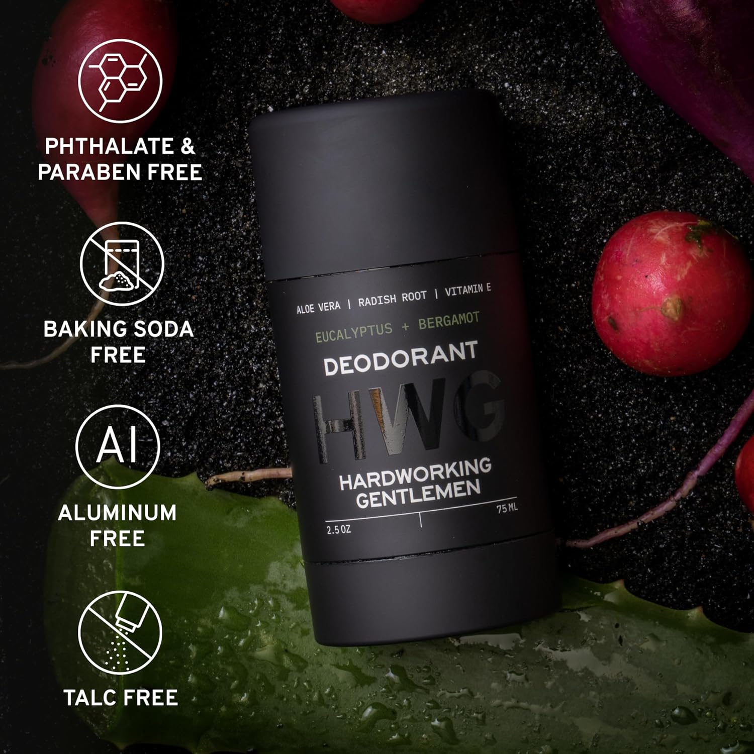Hardworking Gentlemen – Eucalipto y bergamota – Desodorante corporal fresco para hombre – Todos los ingredientes orgánicos naturales, incluyendo