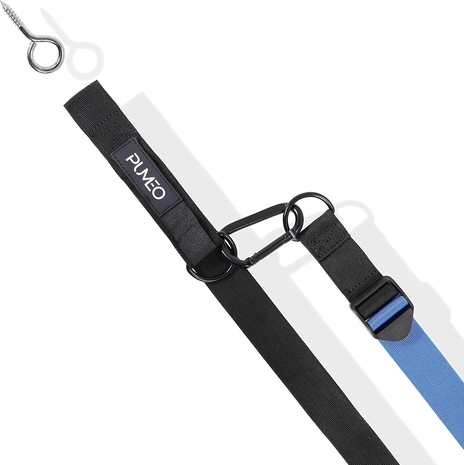 PUMEO Sistema de correa de almacenamiento doble para kayak, viene con 2 clips de mosquetón para remo, uso con tablas de kayak y remo, uso en