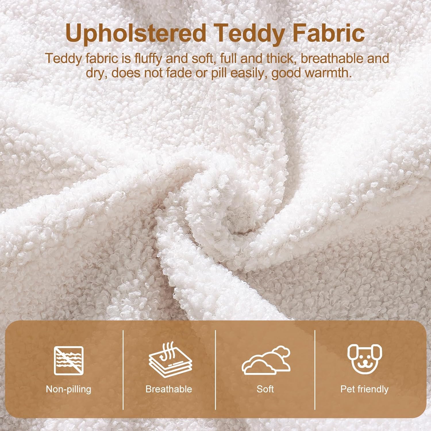 SENYUN Mecedora para guardería, mecedora tapizada de peluche con respaldo alto, mecedora para bebé suave y segura con patas de madera maciza, silla