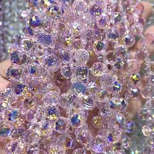 90 cuentas de cristal de lágrima de 0.315 pulgadas, cuentas de vidrio rosa brillante para fabricación de joyas, surtido de cuentas espaciadoras de 90 cuentas de cristal de lágrima de 0.315 pulgadas, cuentas de vidrio rosa brillante para fabricación de joyas, surtido de cuentas espaciadoras de