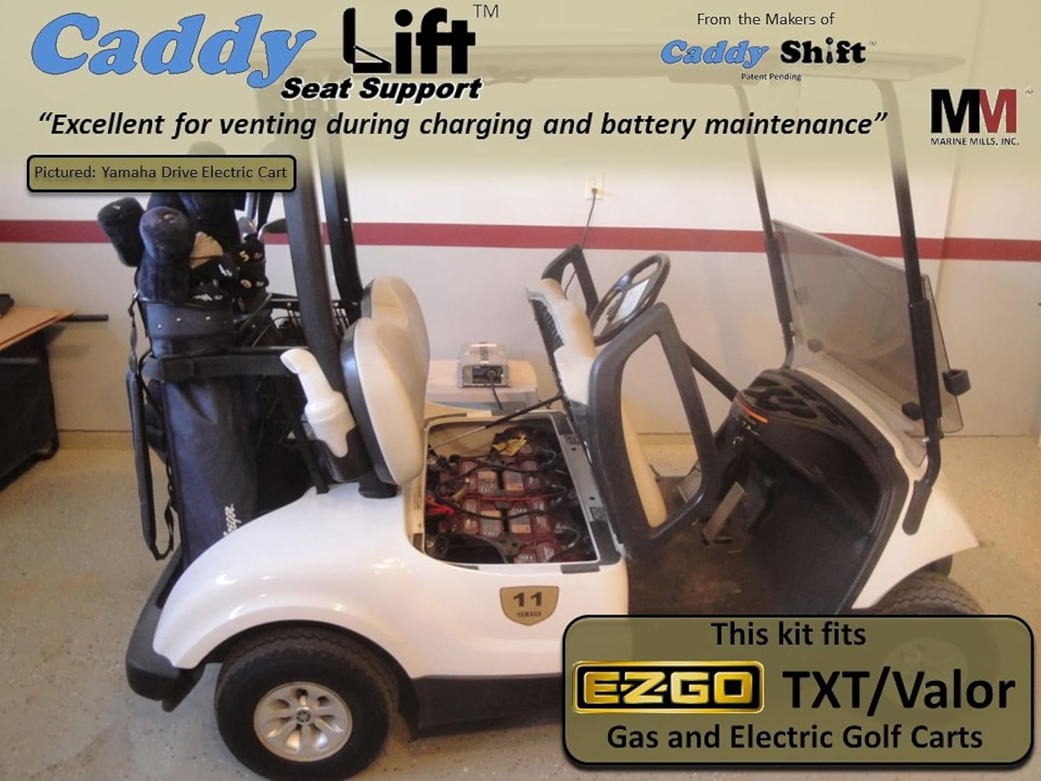 Caddy – Soporte de asiento elevador, E-Z-GO TXTValor