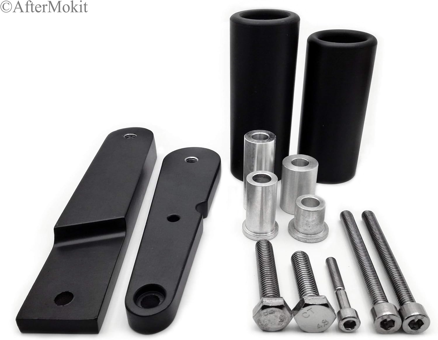 Deslizadores de marco de repuesto con discos de acetal para Kawasaki Ninja 650 650R EX650 2009 2010 2011 negro