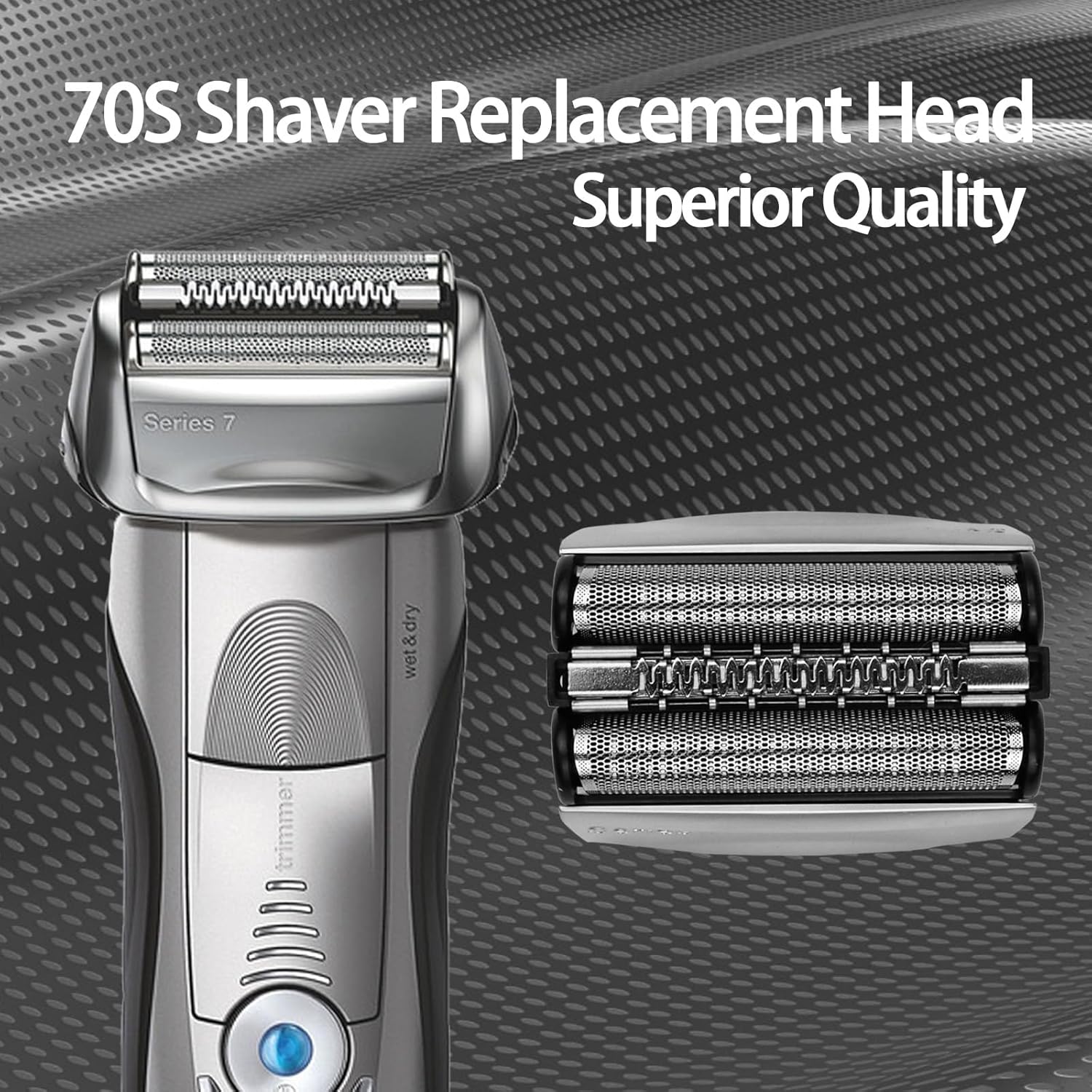 70S S7 – Cabezal de afeitado de repuesto para afeitadoras eléctricas Braun Series 7, compatible con Braun 795 790cc 7899cc, 720cc, 720s-4 760, 7383