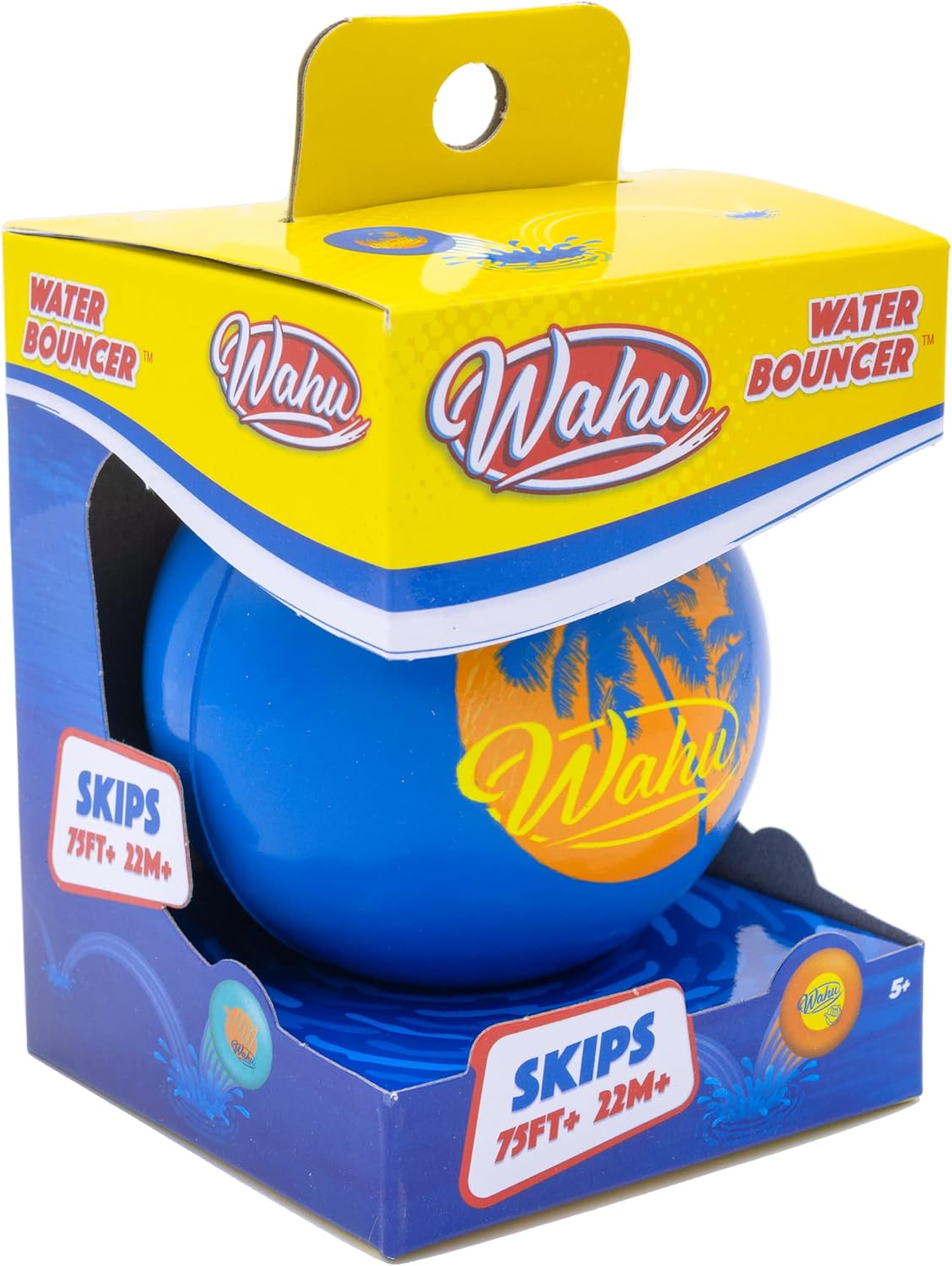 Wahu Bouncer – Pelota de piscina 100% impermeable, bola de salto de 3.5 pulgadas para piscina y playa, salta más de 75 pies en el agua, azul