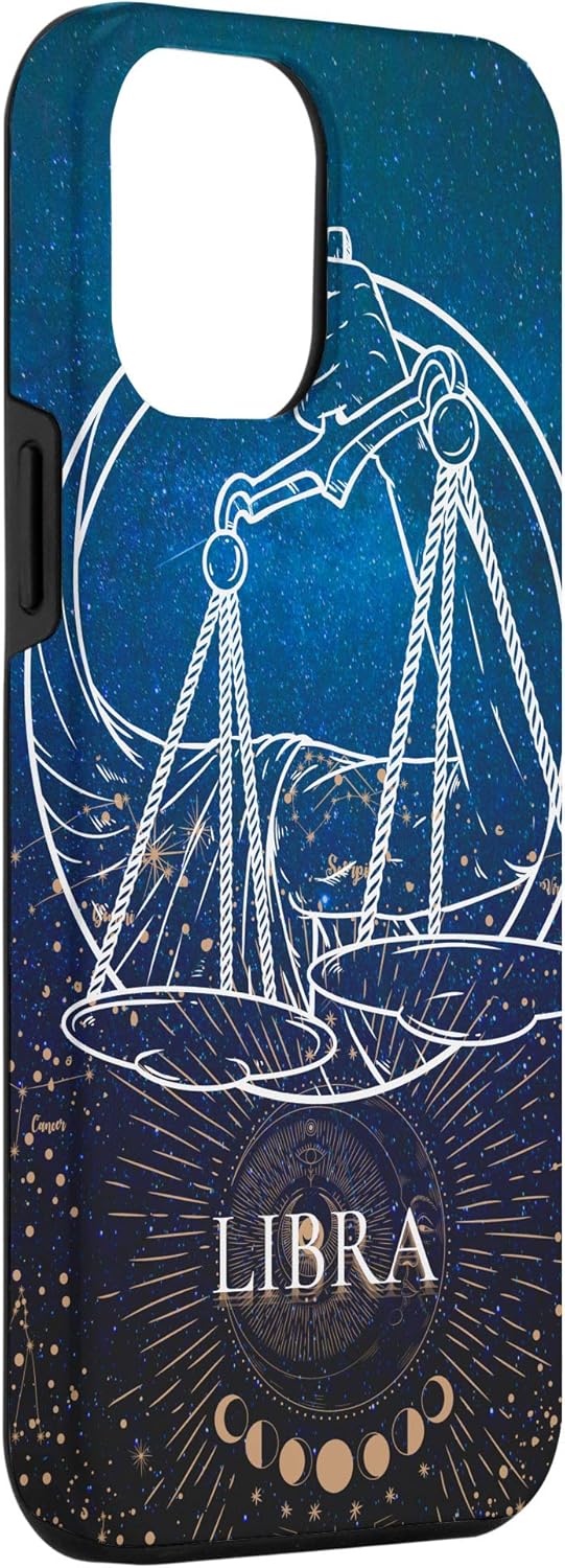 Estuche para iPhone 12 Pro Max Libra signo del zodiaco astrológico regalo SHSN