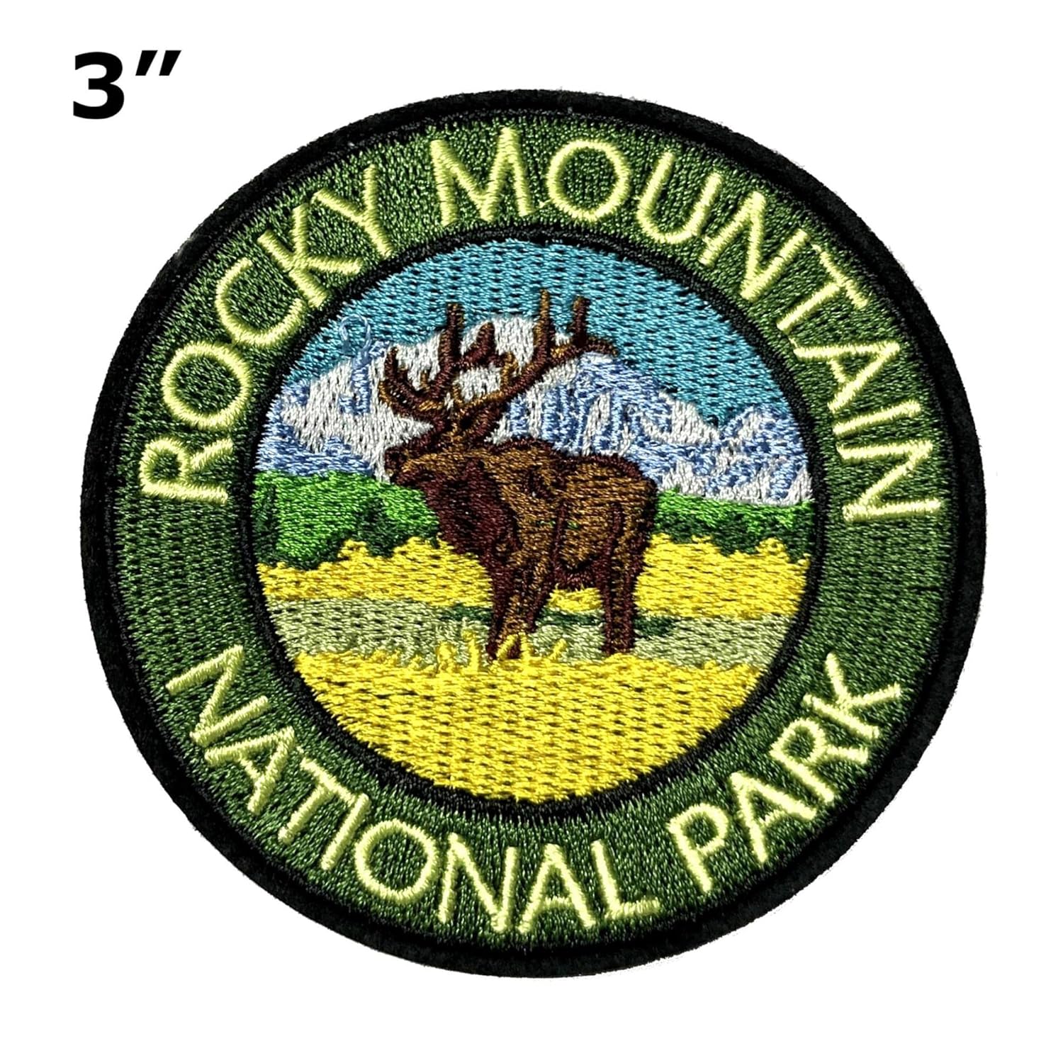 Rocky Mountain National Park Patch 3″ Embroidered Iron-onSew-on Decorative Embroidery Applique Clothing Vest Jacket Premium Stitching Nature Wild