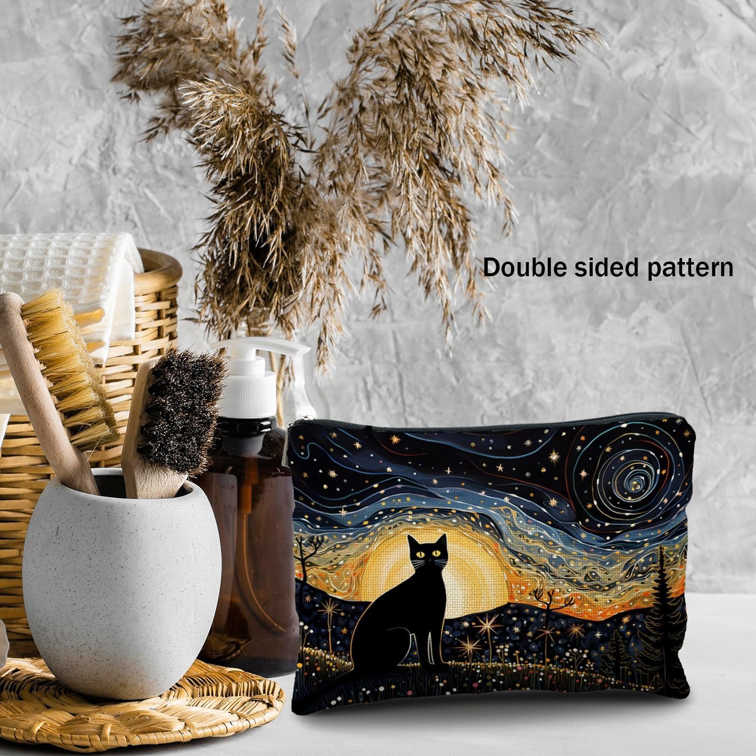 Bolsa de maquillaje de gatos, regalos para amantes de los gatos para mujeres, regalos de gatos, bolsa de cosméticos para gatos, regalos de gatos