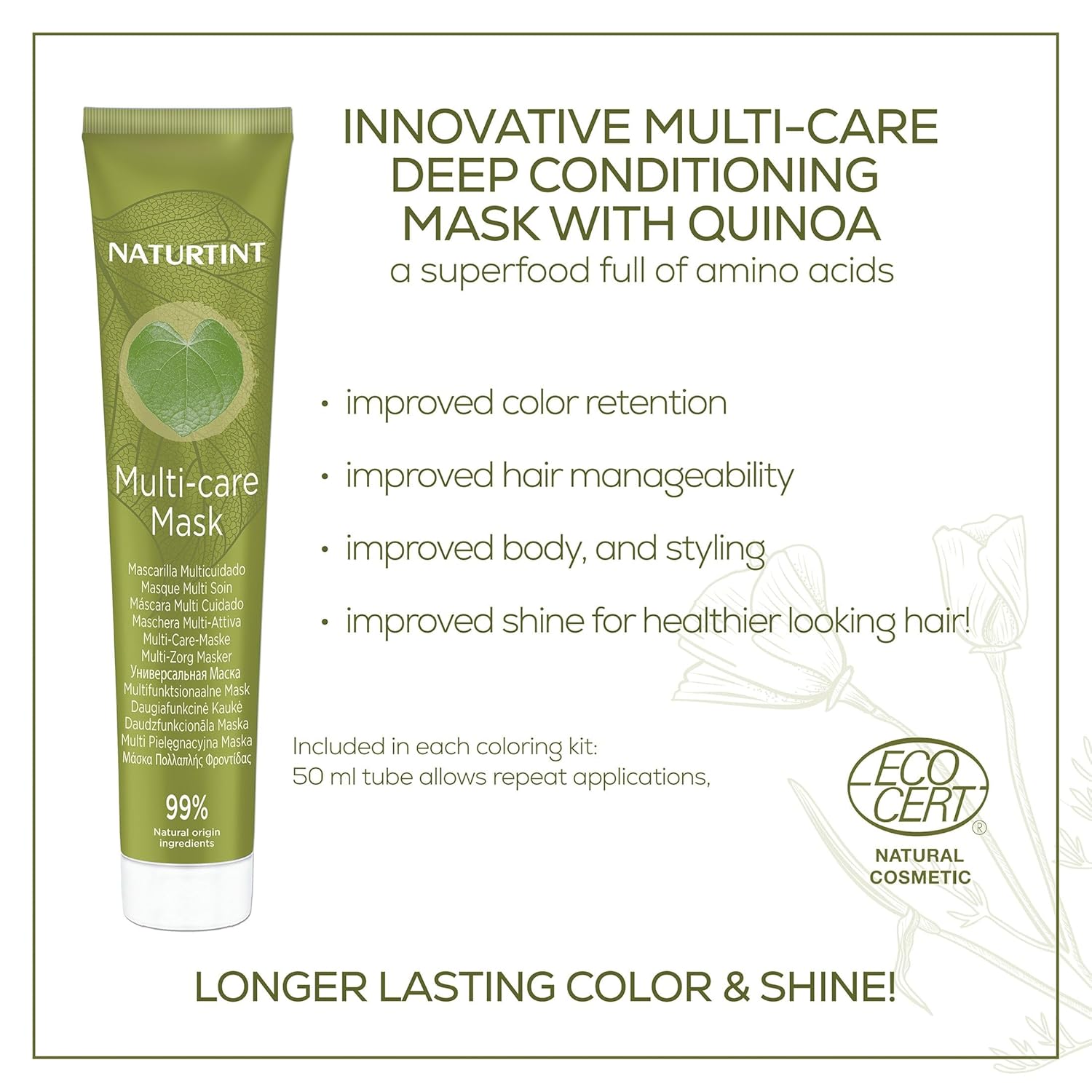 Naturtint Tinte permanente para el cabello rubio ceniza oscuro 6A (paquete de 6), sin amoníaco, vegano, libre de crueldad, hasta un 100% de