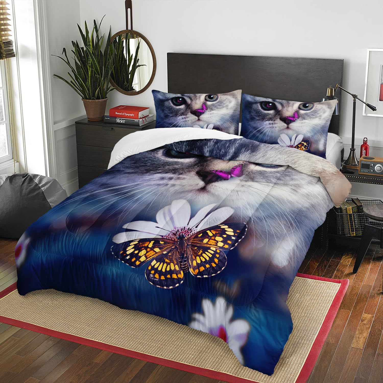AILONEN Juego de edredón para niños, tamaño individual, juego de ropa de cama para niños y niñas, juego de edredón de 3 piezas, 1 edredón y 2 fundas