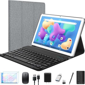 Tablet 2024 Tablet Android de 10 pulgadas, tableta WiFi 5G Octa-Core con teclado, 128 GB + 4 GB + 1 TB de almacenamiento expandible, tableta de Tablet 2024 Tablet Android de 10 pulgadas, tableta WiFi 5G Octa-Core con teclado, 128 GB + 4 GB + 1 TB de almacenamiento expandible, tableta de