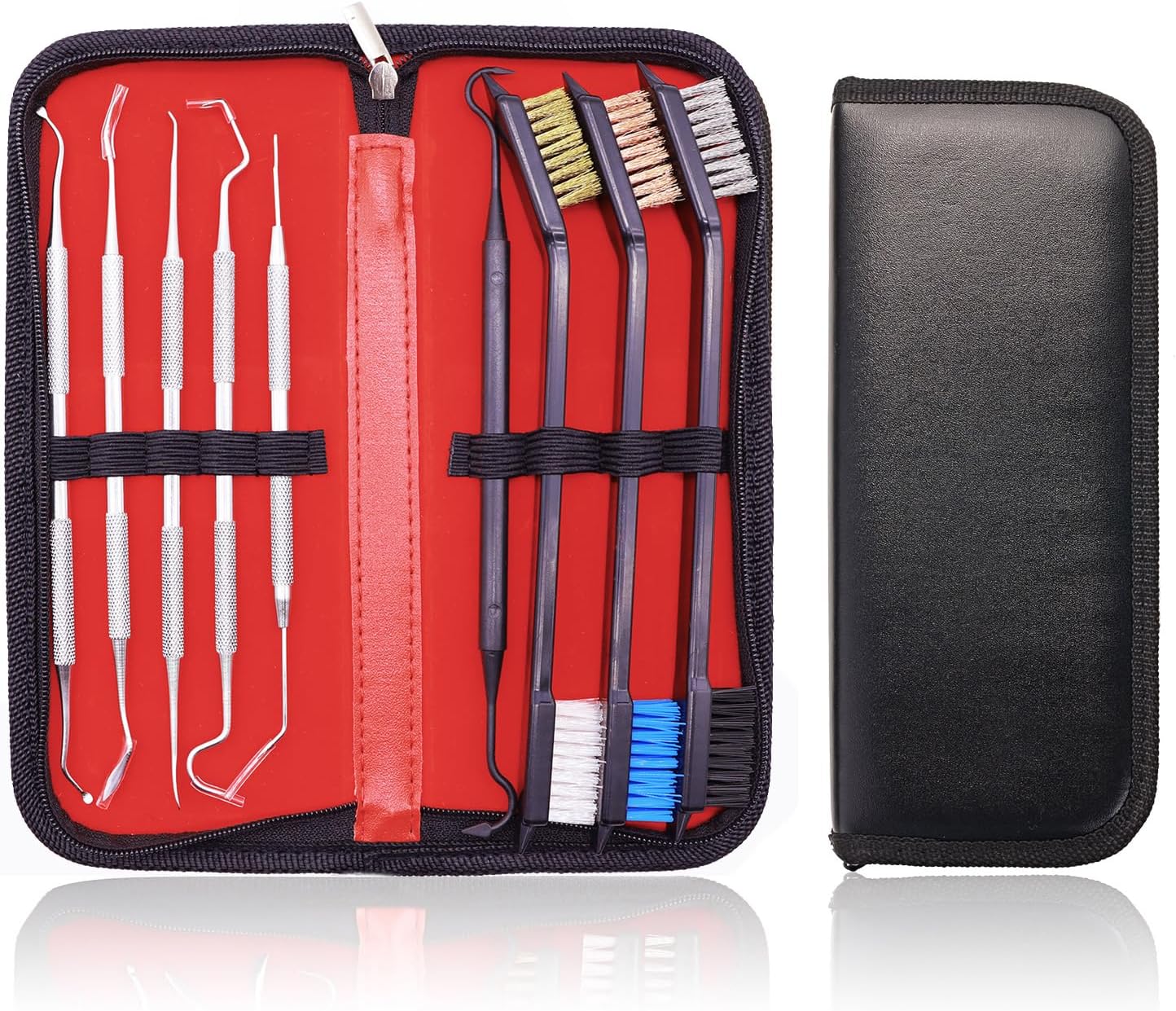 Juego de cepillos de limpieza de pistola Juego de púas de latón cobre acero nylon acero inoxidable Ploymer Pick Set cepillos de cerdas