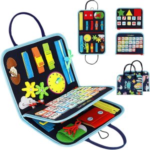 Joymo Juguetes Montessori de tablero ocupado para niños y niñas de 1, 2, 3, 4 años, juguetes sensoriales educativos para niños pequeños, juguetes de Joymo Juguetes Montessori de tablero ocupado para niños y niñas de 1, 2, 3, 4 años, juguetes sensoriales educativos para niños pequeños, juguetes de