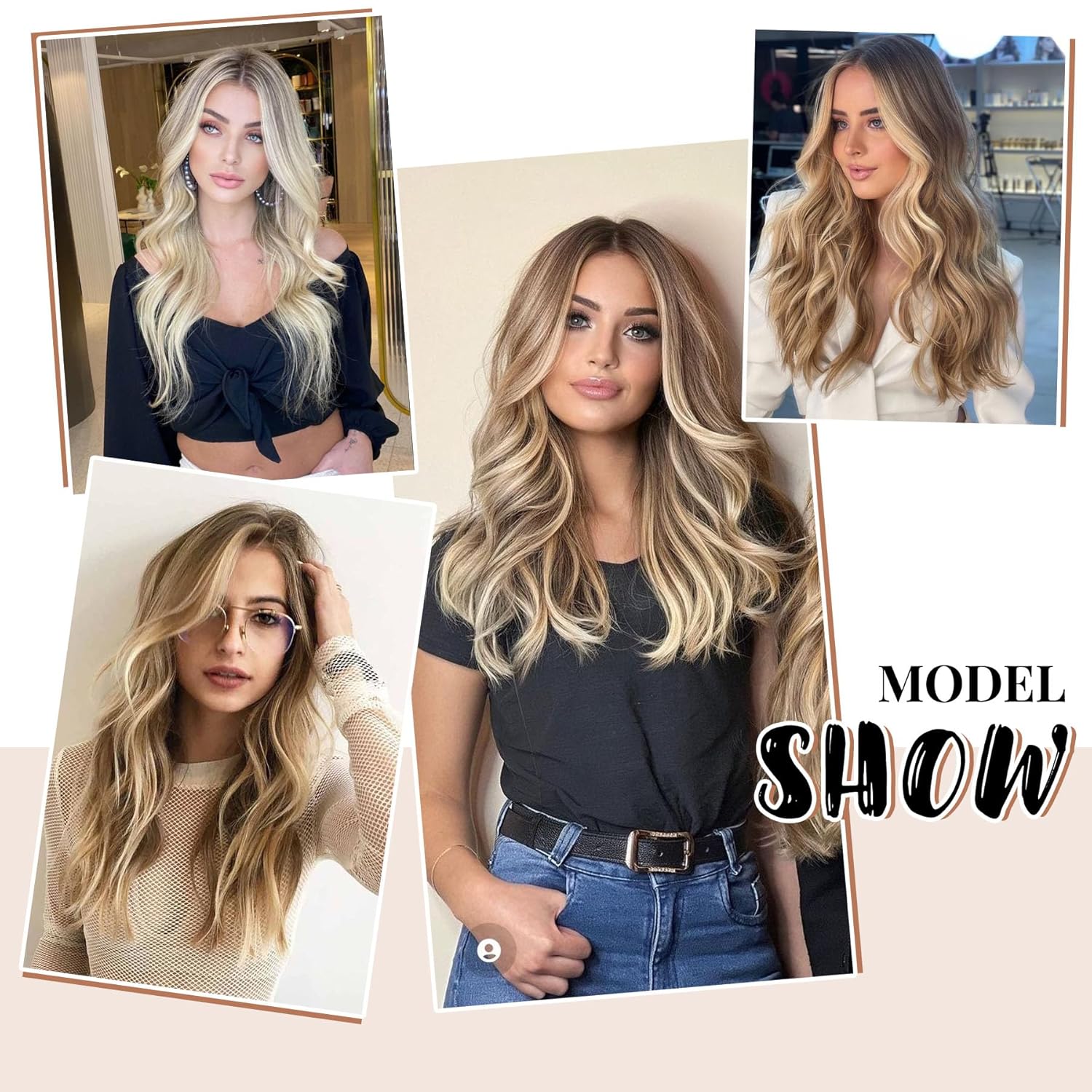 Extensiones de cabello humano con clip, color burdeos, extensiones de cabello humano largo ondulado con clip, 2.47 onzas, 7 unidades, extensiones de