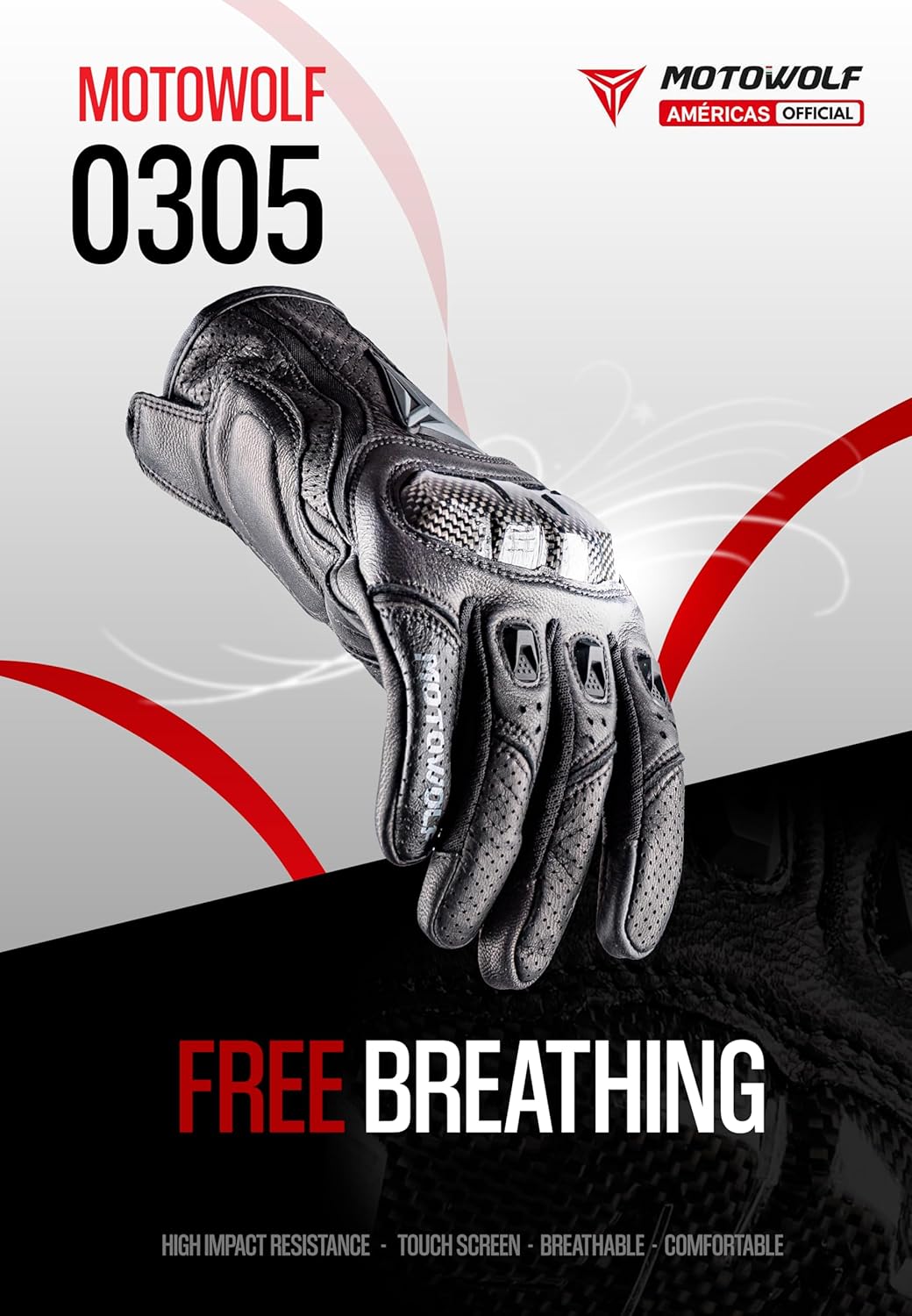 MDL0305 – Guantes de motocicleta para hombres y mujeres, con pantalla táctil, transpirables, para BMX, ATV, MTB, carreras de carretera, ciclismo,
