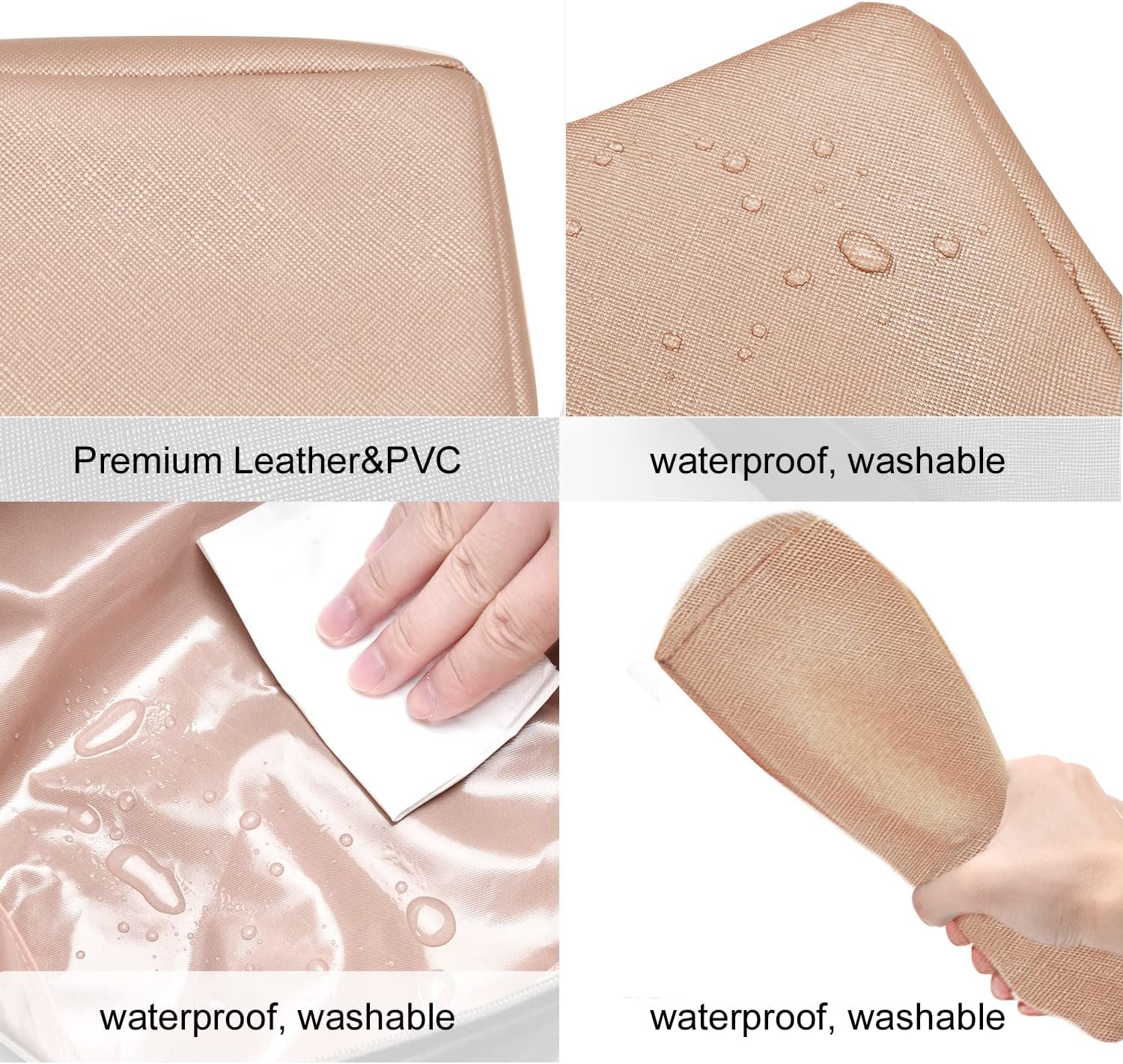 Bolsa de maquillaje portátil que se abre plana para un fácil acceso, bolsa de cosméticos impermeable, bolsa de aseo personal, accesorios de viaje