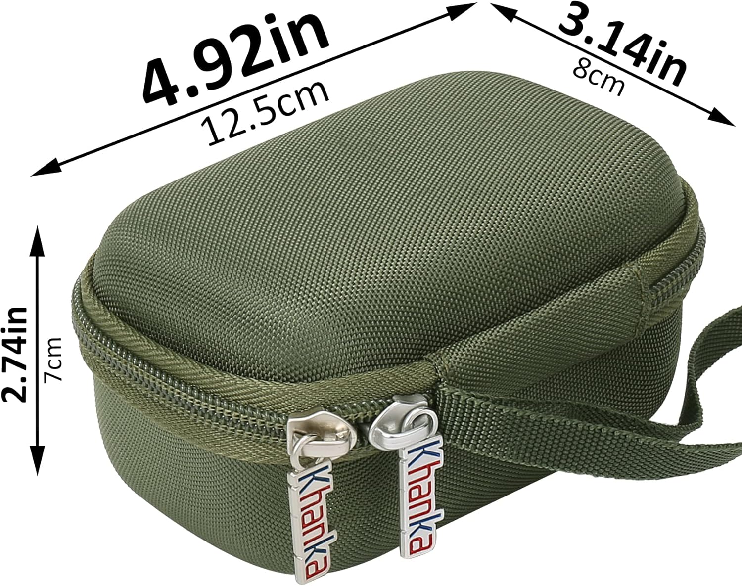 khanka Estuche rígido de viaje compatible con la máquina etiquetadora MakeID, solo funda (verde)