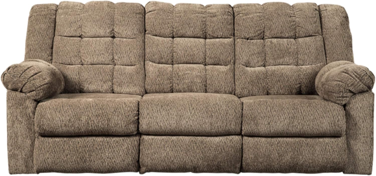 Signature Design by Ashley Workhorse – Sofá reclinable manual de gran tamaño, color marrón claro