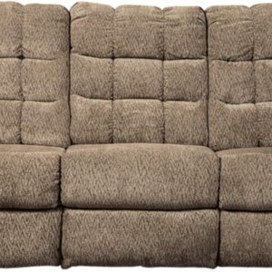 Signature Design by Ashley Workhorse – Sofá reclinable manual de gran tamaño, color marrón claro Signature Design by Ashley Workhorse – Sofá reclinable manual de gran tamaño, color marrón claro