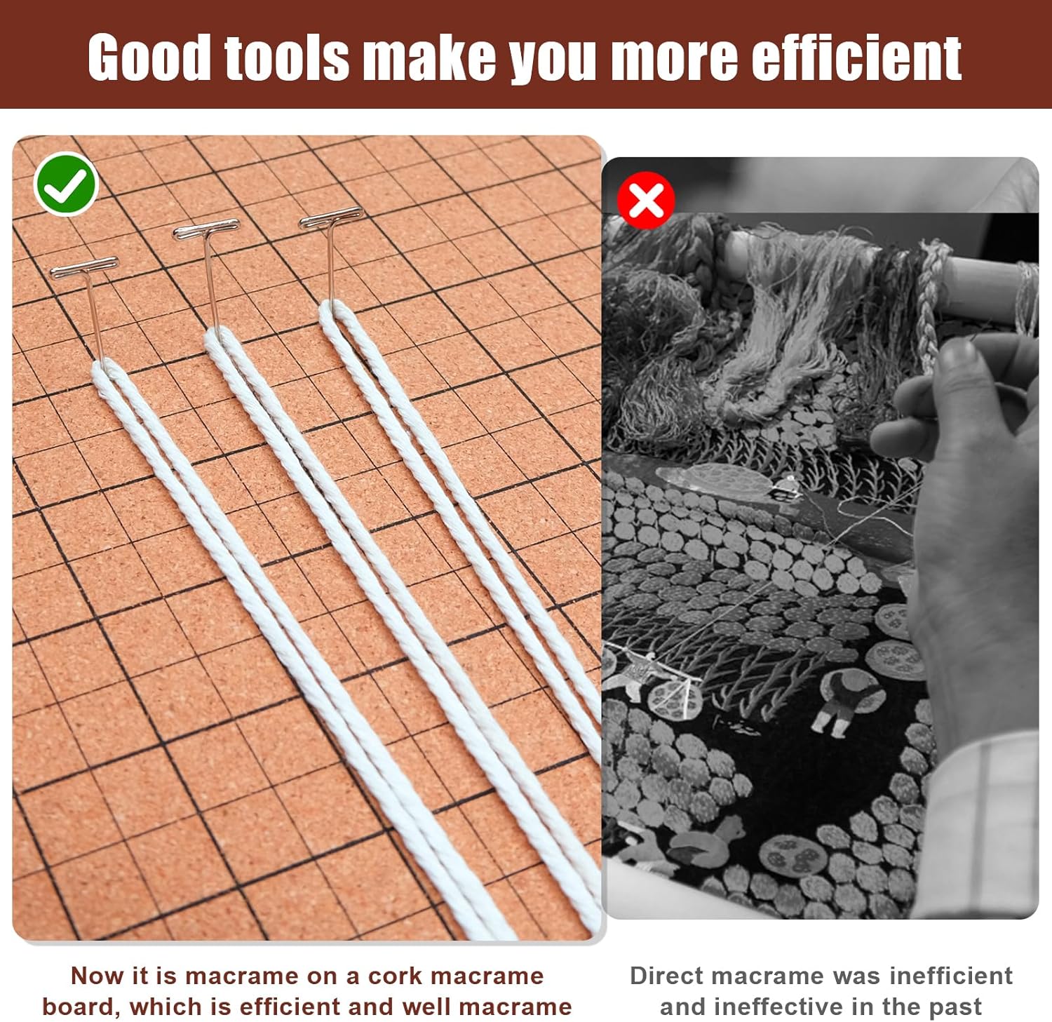 Tablero de macramé de 12 x 16 pulgadas para trenzar y cordar tablero de proyecto de macramé para trenzar pulseras, crear macramé y creaciones de