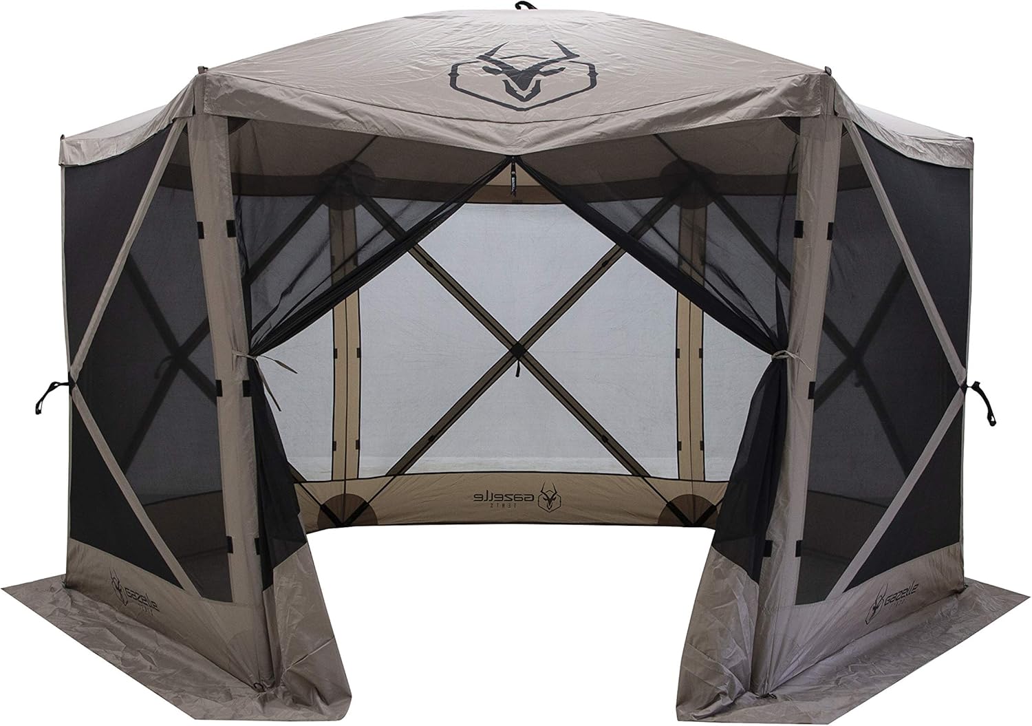 Gazelle Tents, G6 – Gazebo portátil de 6 caras, tienda de campaña fácil de desplegar, duradera, malla TriTech, impermeable, resistente a los rayos
