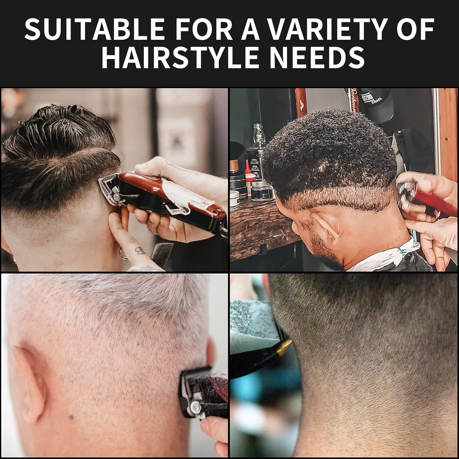 Yinke Para Wahl Clipper Guards Set 10 12 14 16 18 20, protectores de cortapelos extralargos con clip de metal, 6 longitudes de corte