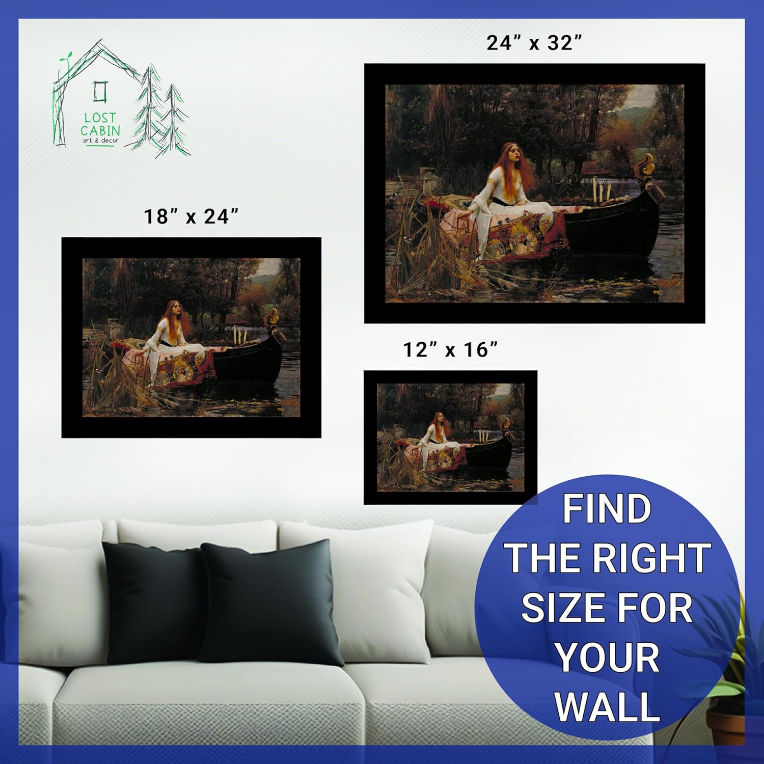 John William Waterhouse – Póster enmarcado para decoración de pared, carteles e impresiones, para mujer, antiguos y Roma, para decoración de pared